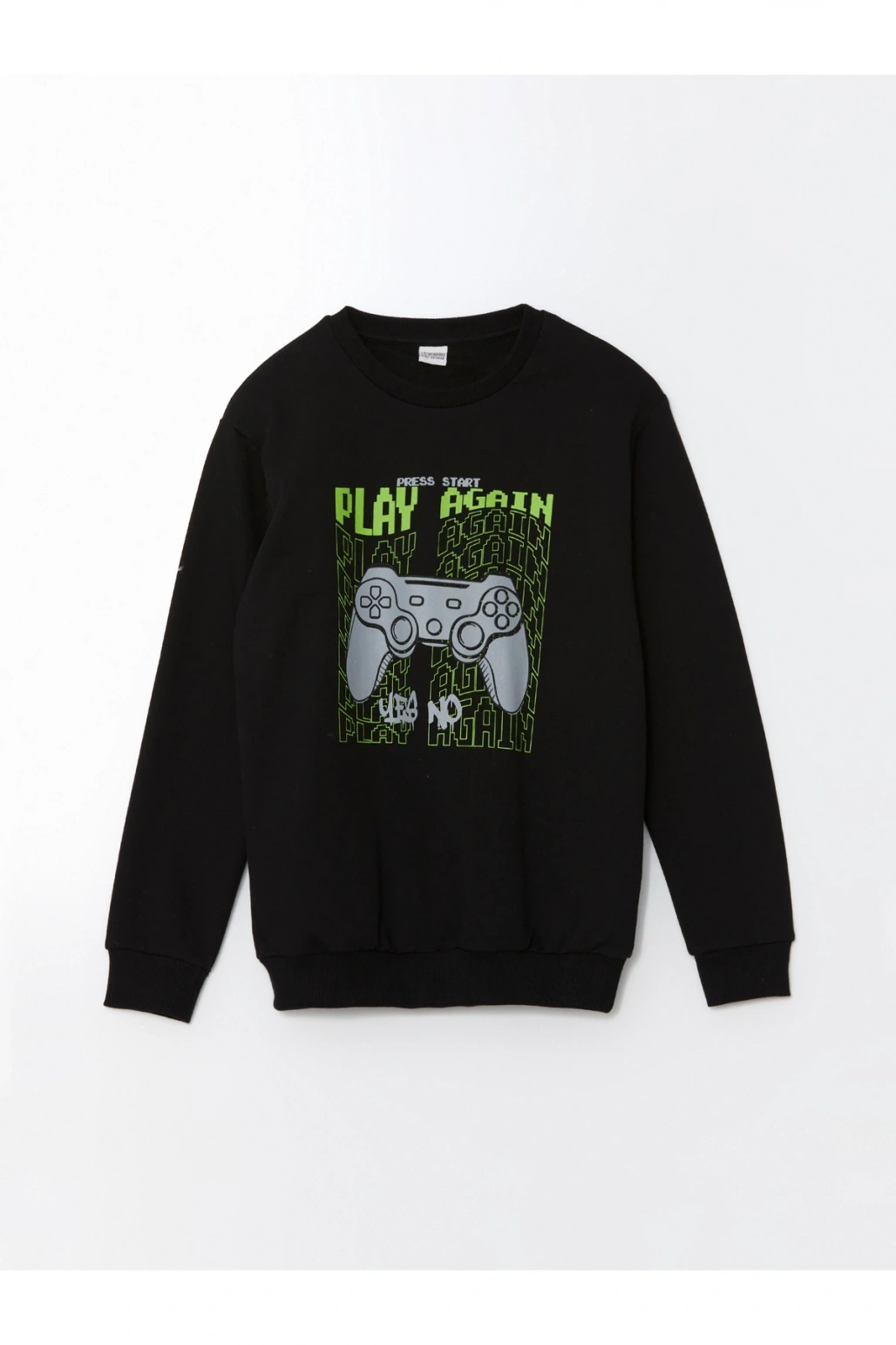 Bisiklet Yaka Erkek Çocuk Sweatshirt