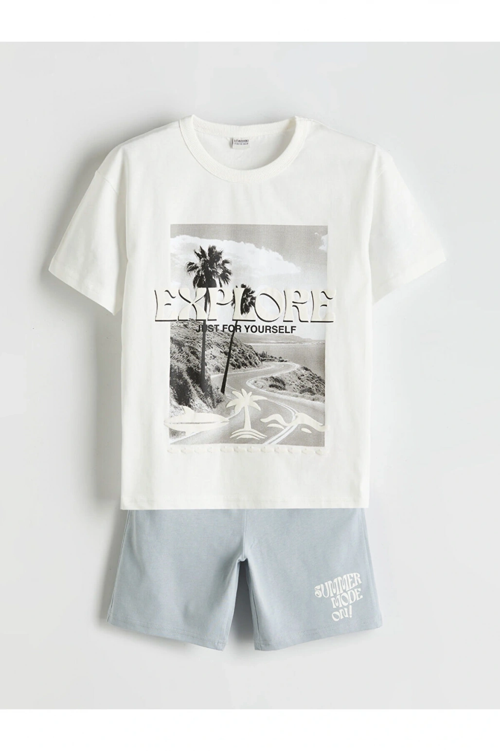 Bisiklet Yaka Erkek Çocuk Tişört ve Şort