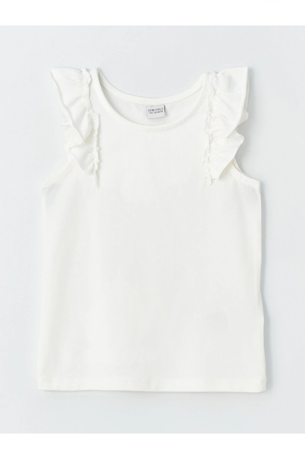 Bisiklet Yaka Fırfır Detaylı Kız Çocuk Atlet