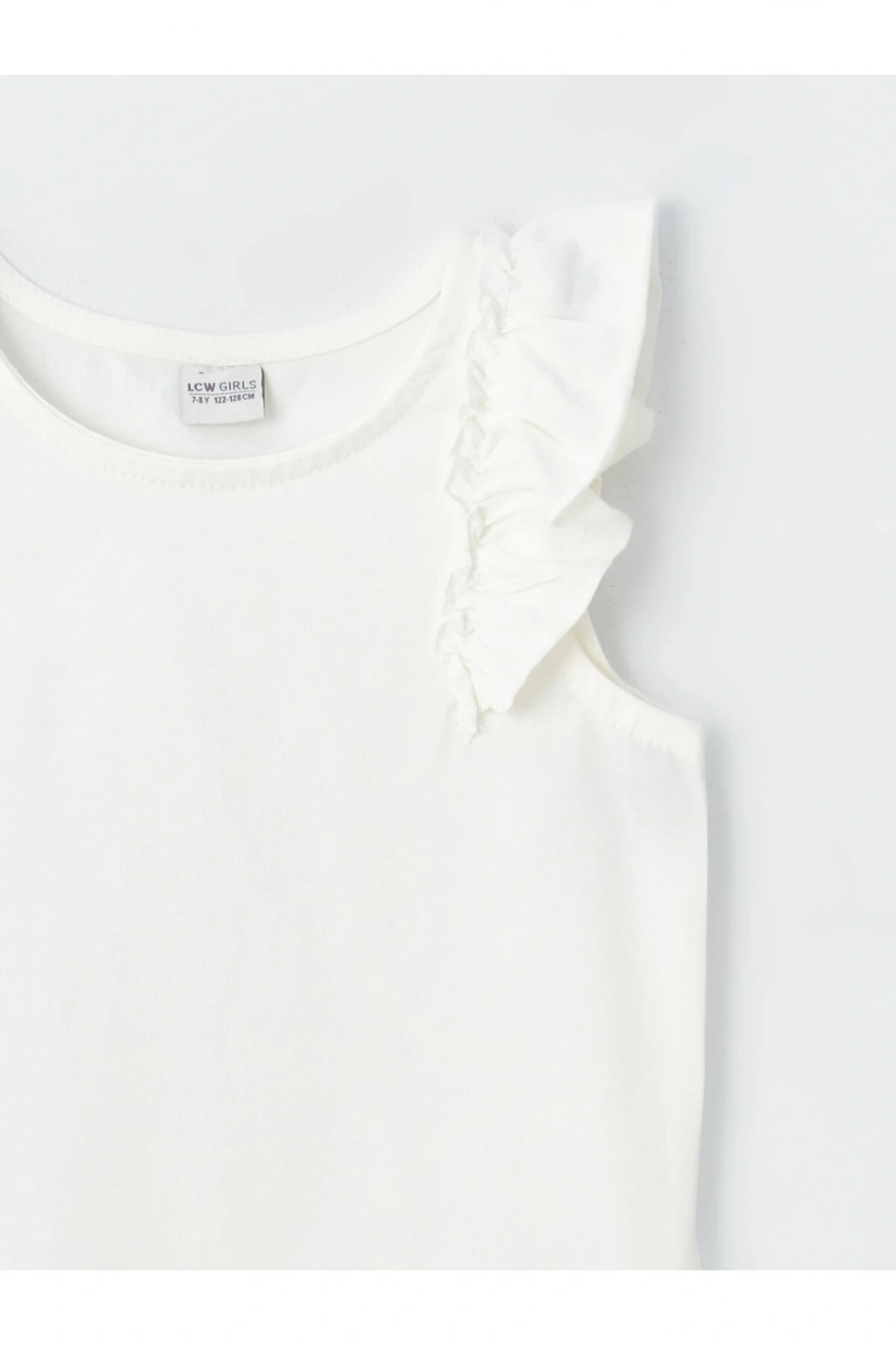 Bisiklet Yaka Fırfır Detaylı Kız Çocuk Atlet