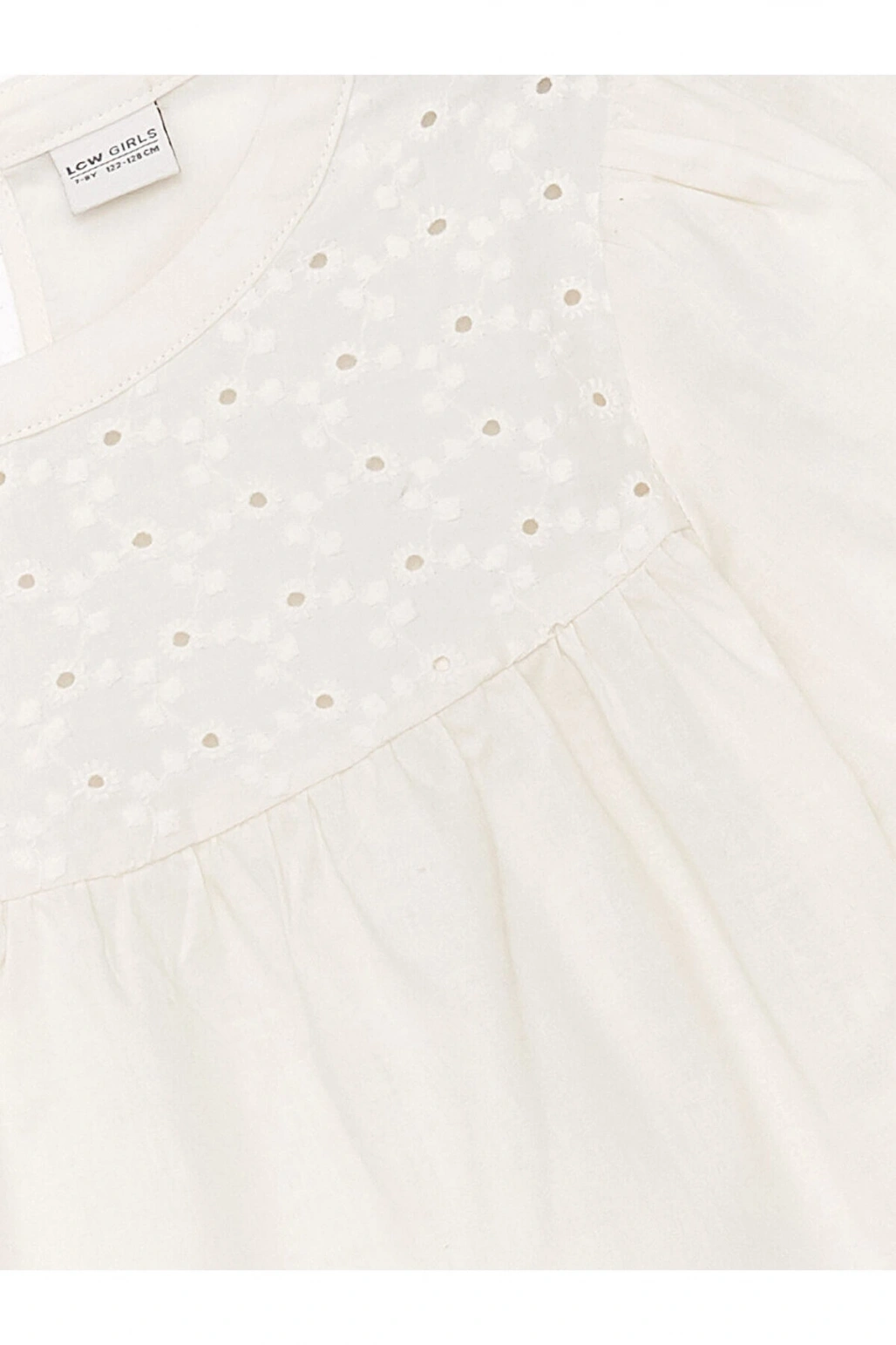 Bisiklet Yaka Fisto Detaylı Kısa Kollu Kız Çocuk Bluz