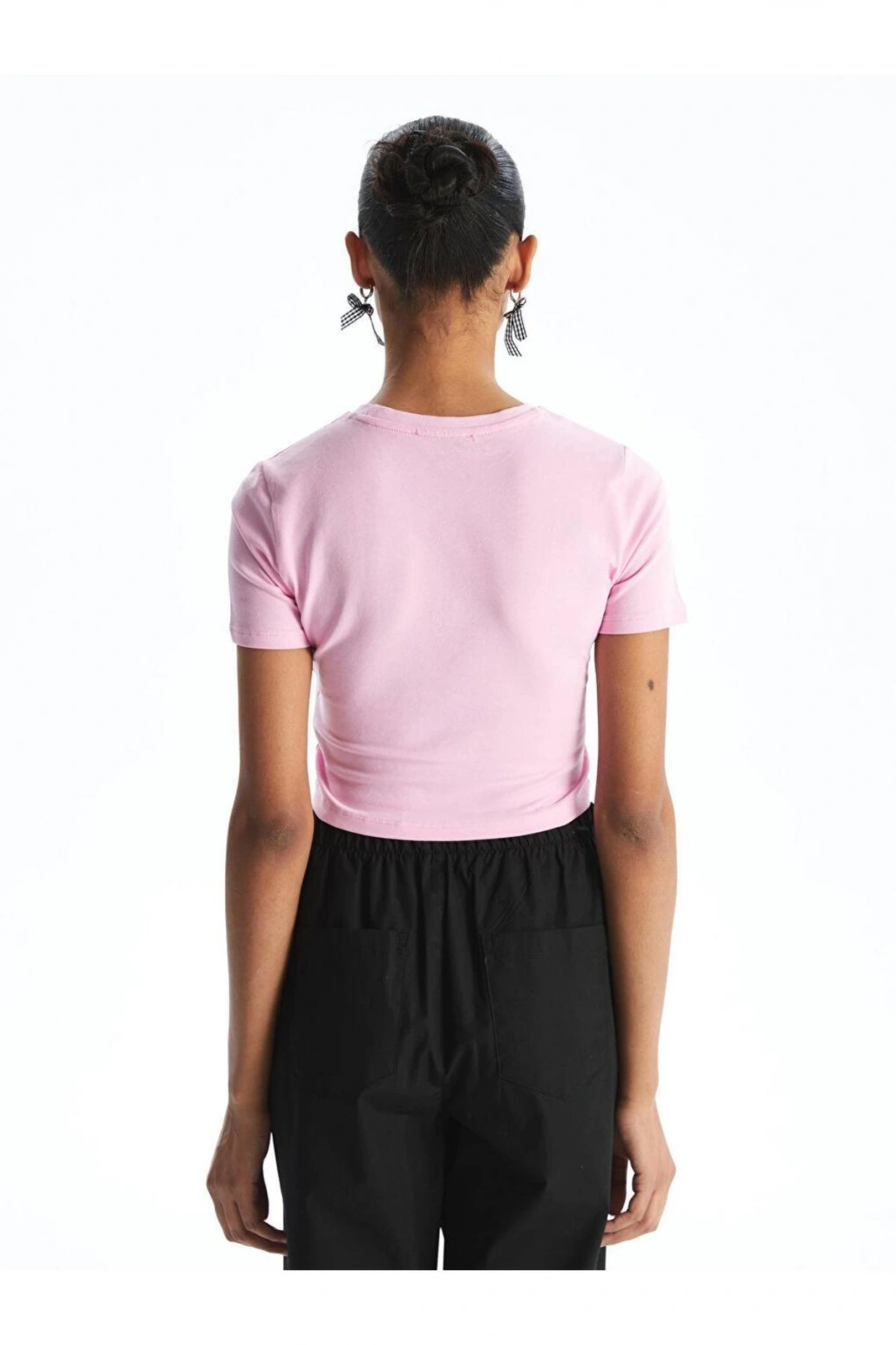 Bisiklet Yaka Kadın Crop (S5)