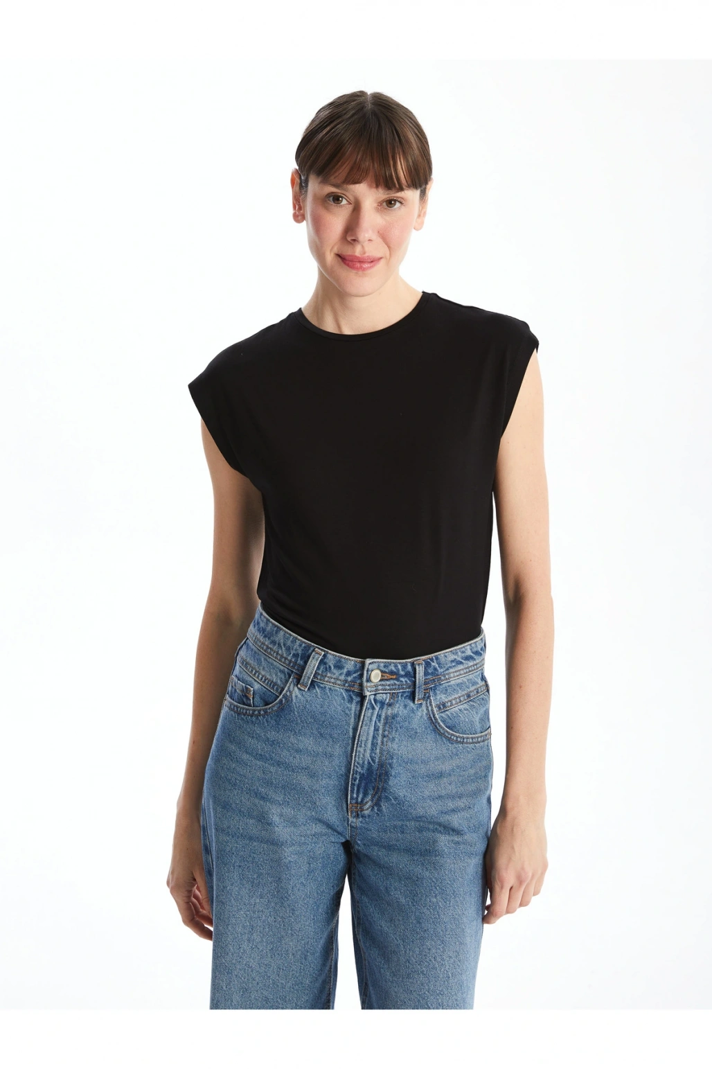 Bisiklet Yaka Kadın Tişört