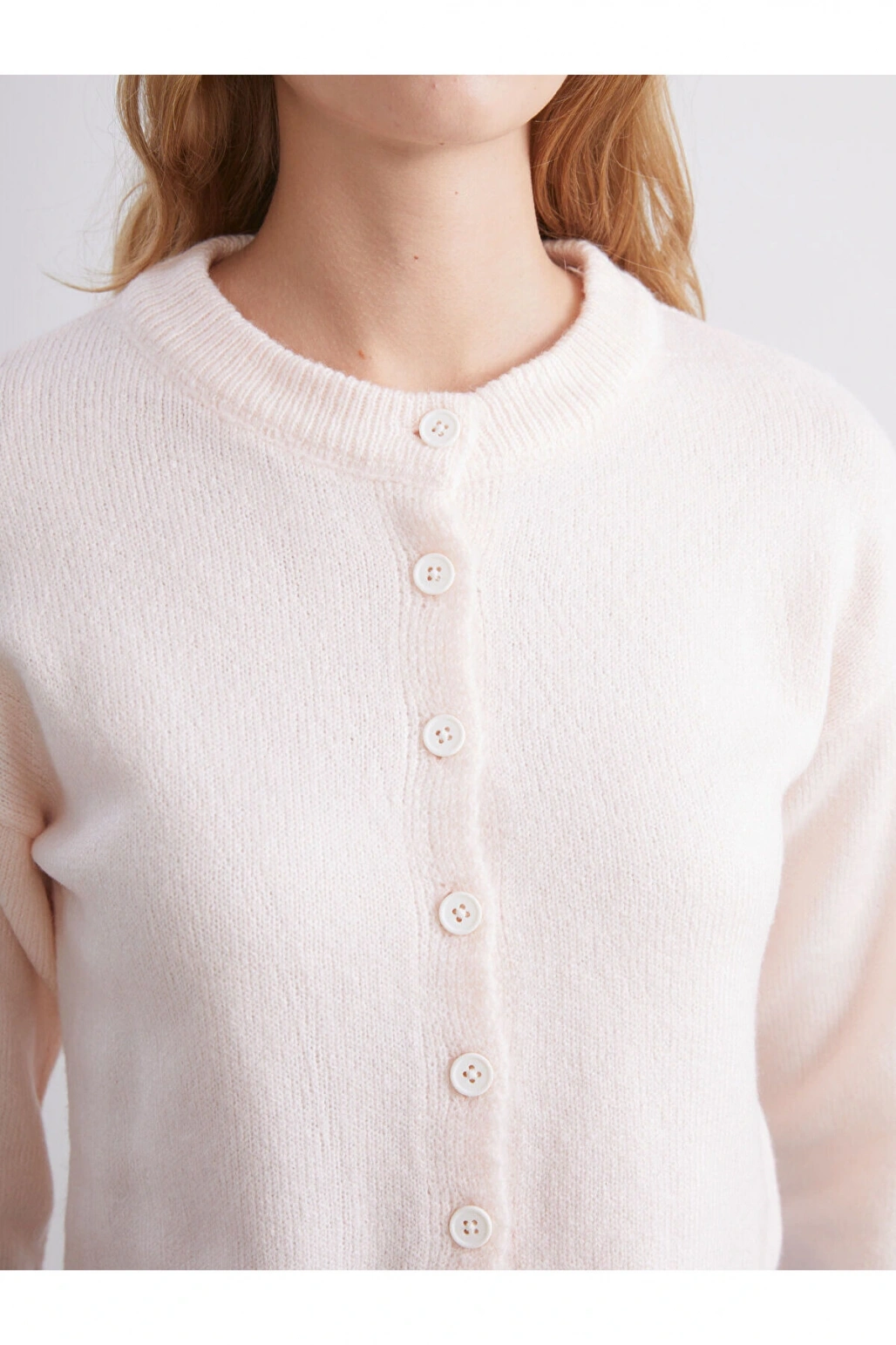 Bisiklet Yaka Kadın Triko Hırka