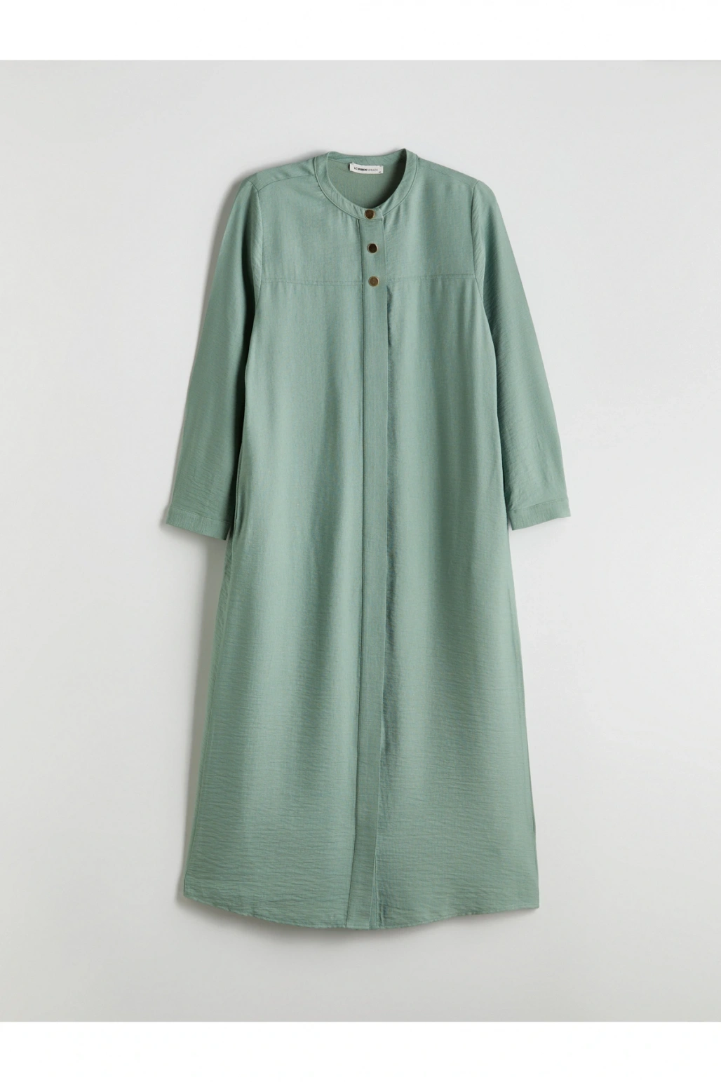 Bisiklet Yaka Keten Görünümlü Ferace