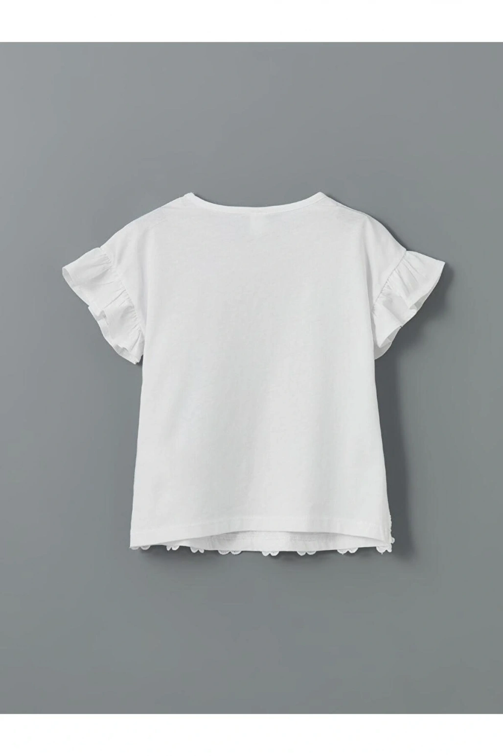 Bisiklet Yaka Kısa Kollu Basic Kız Çocuk Tişört (S5)