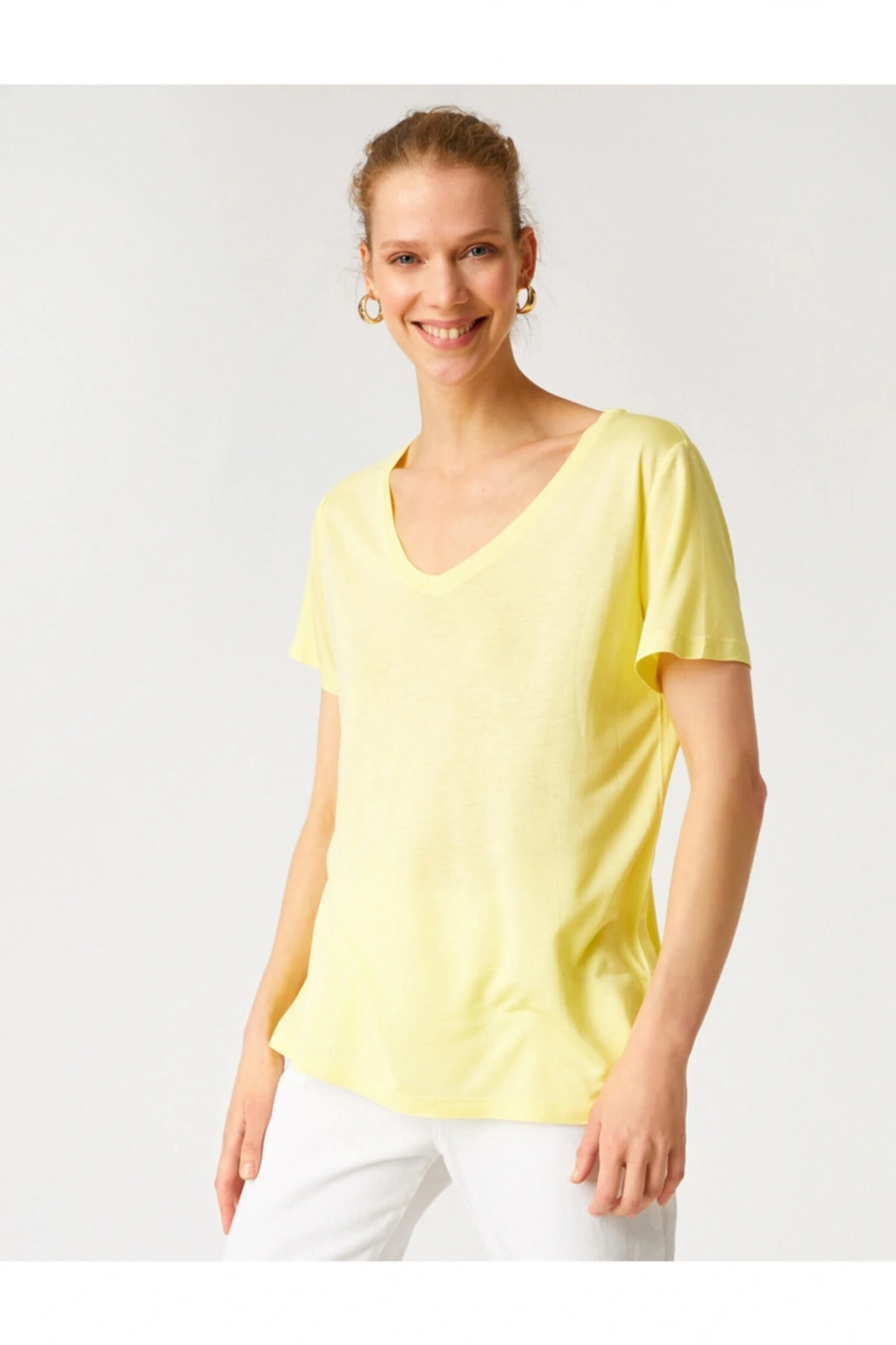 Bisiklet Yaka Kısa Kollu Basic Tişört