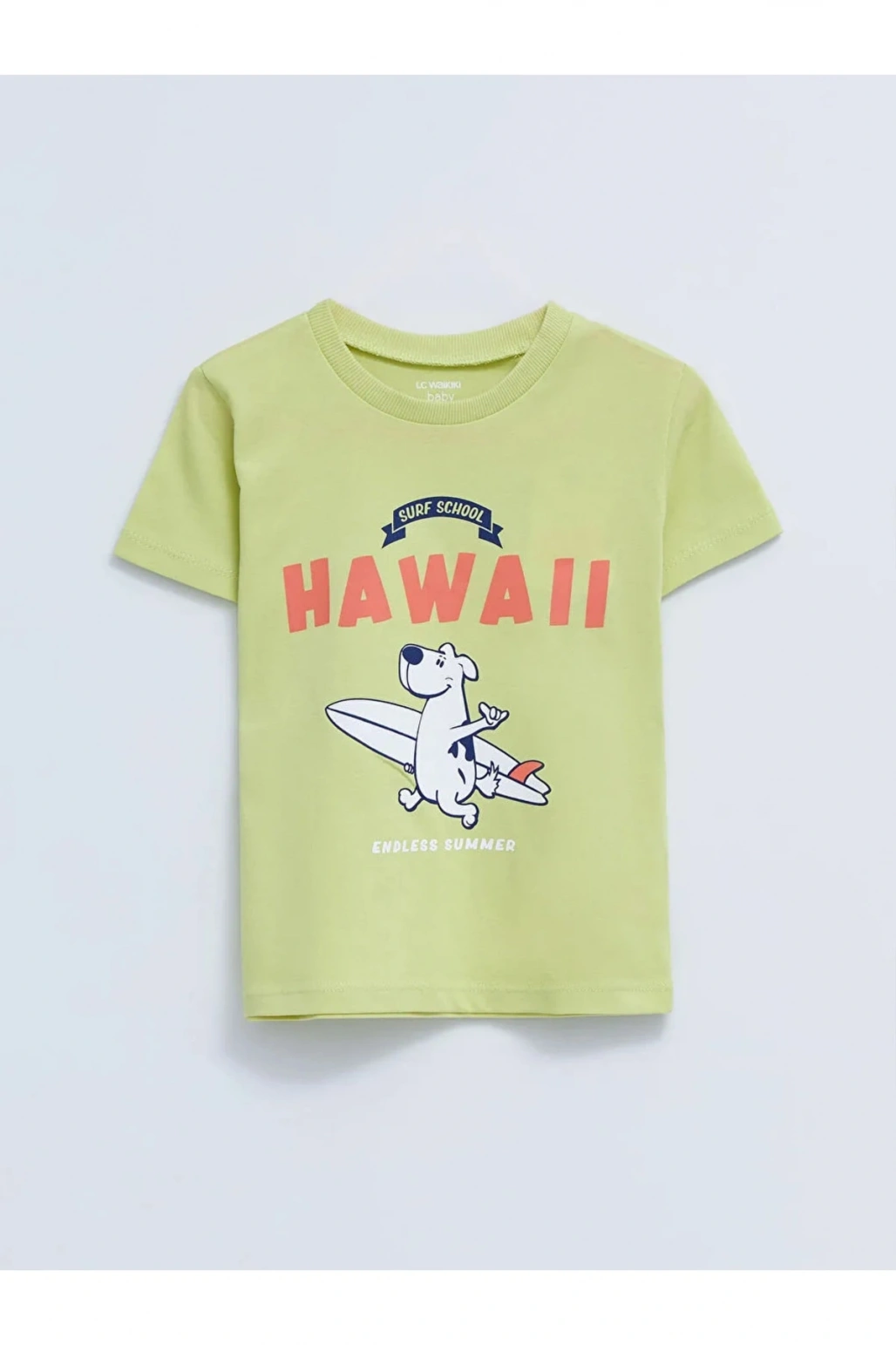 Bisiklet Yaka Kısa Kollu Baskılı Erkek Bebek Tişört