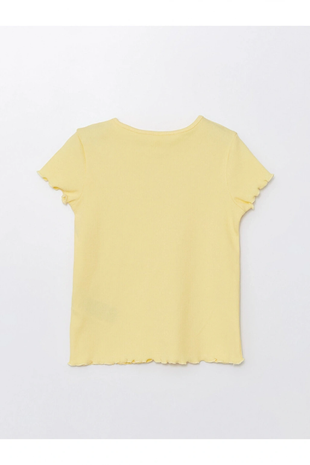 Bisiklet Yaka Kısa Kollu Baskılı Kız Bebek Tişört