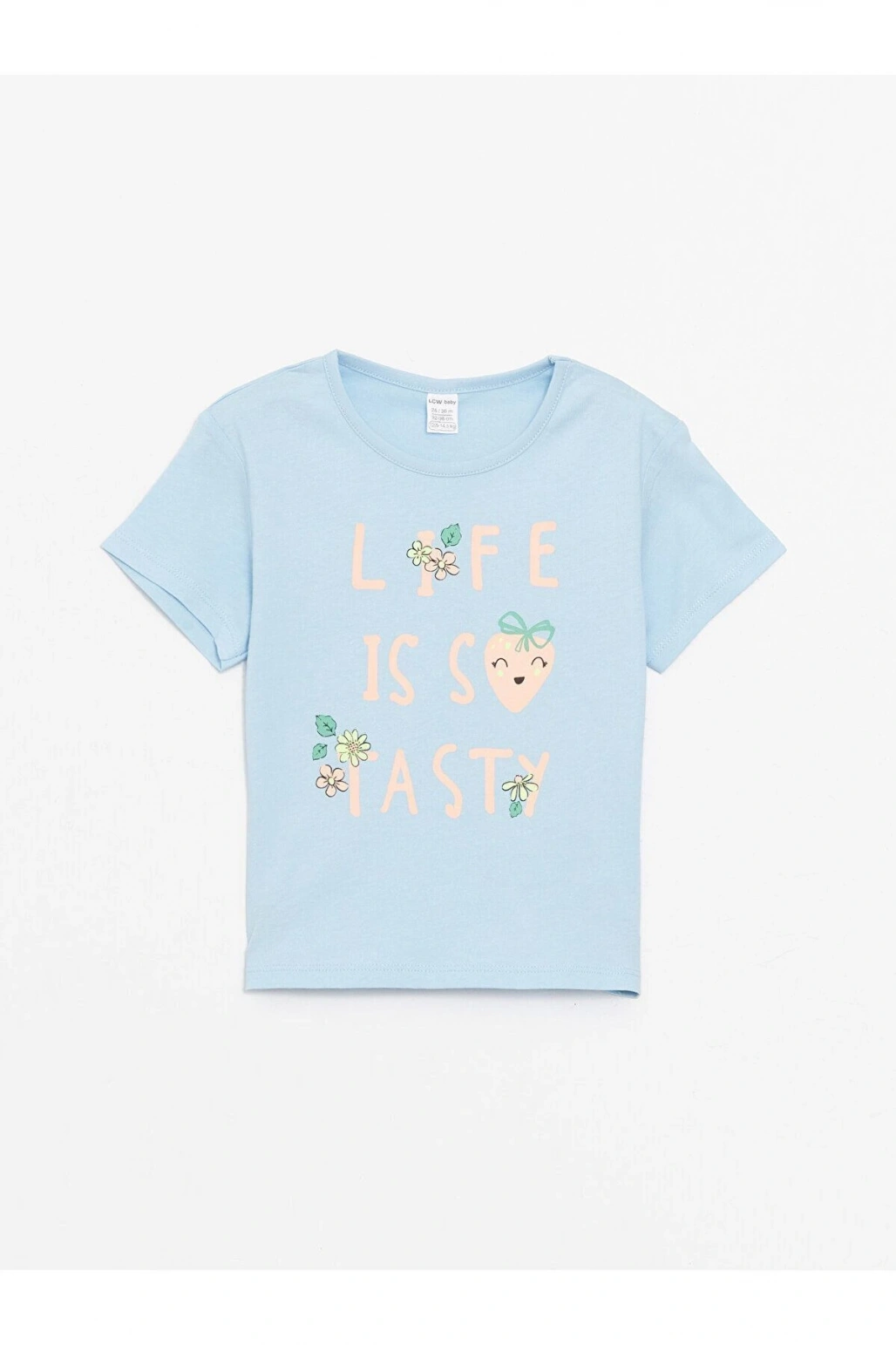 Lcw Bisiklet Yaka Kısa Kollu Baskılı Kız Bebek Tişört Ve Tayt 2li Takım