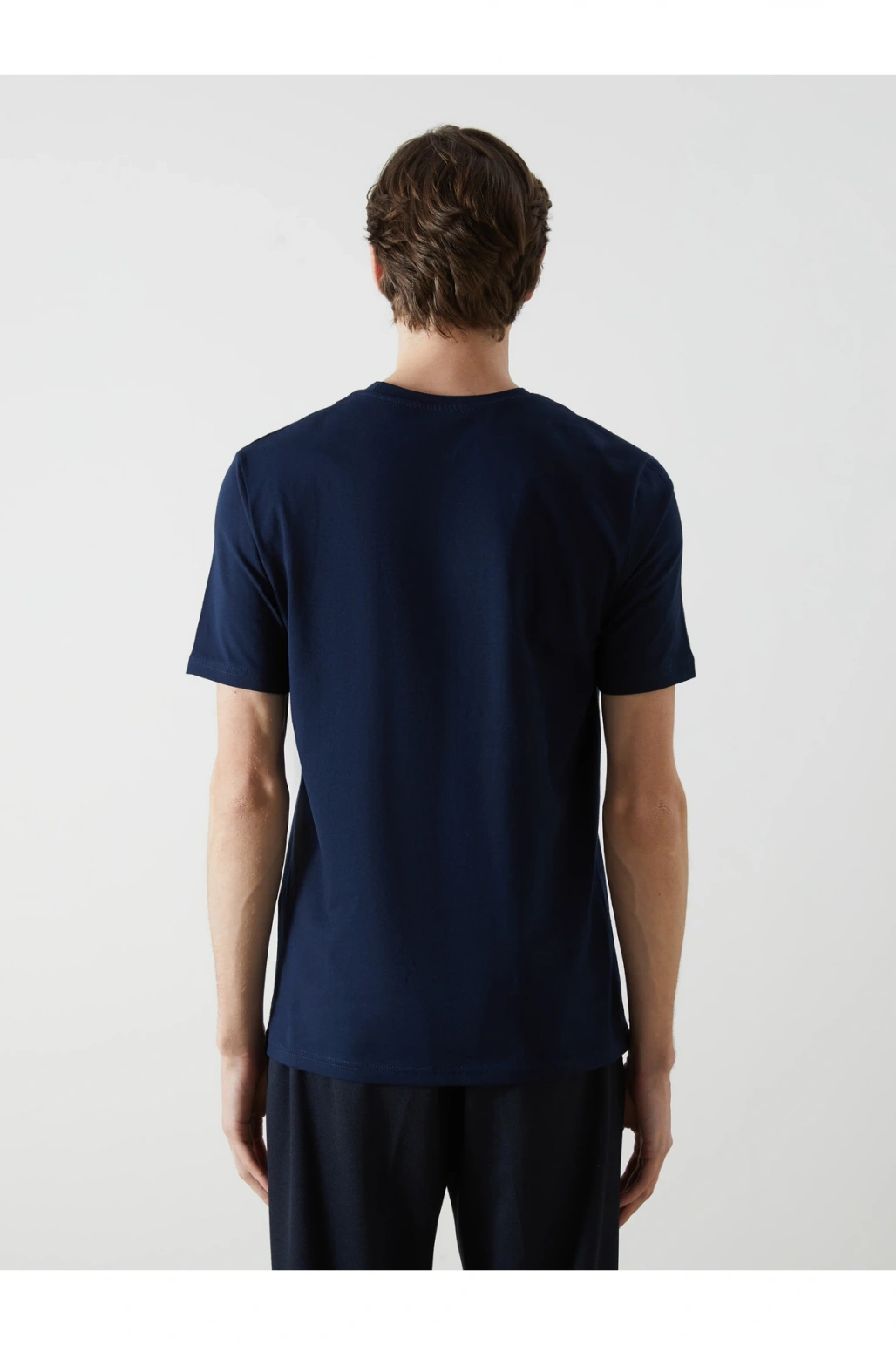 Bisiklet Yaka Kısa Kollu Baskılı Penye Erkek Tişört