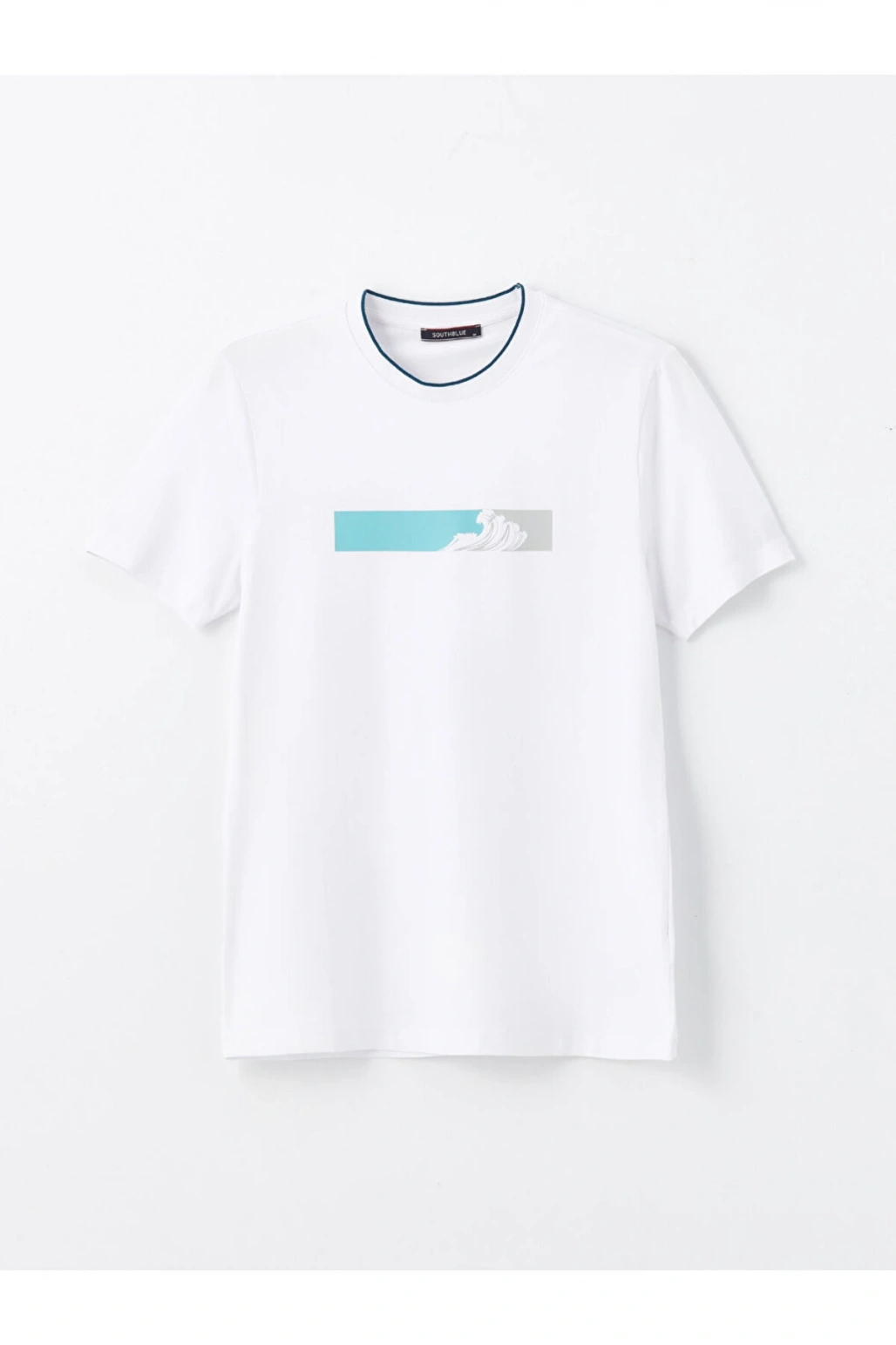 Bisiklet Yaka Kısa Kollu Baskılı Penye Erkek Tişört