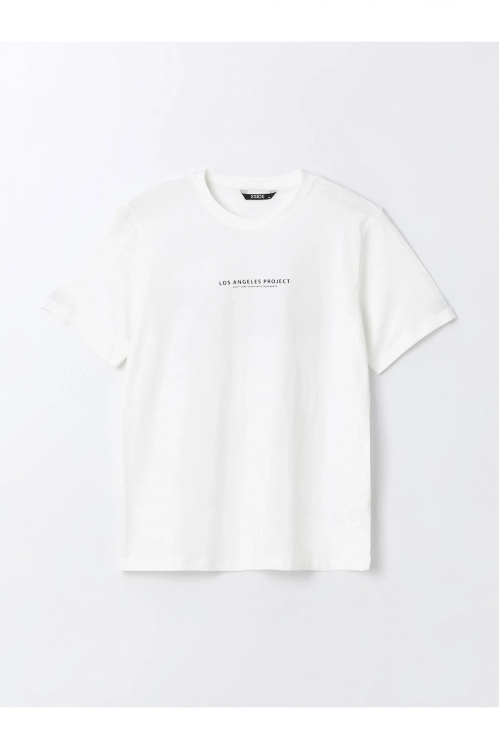 Bisiklet Yaka Kısa Kollu Baskılı Penye Erkek Tişört