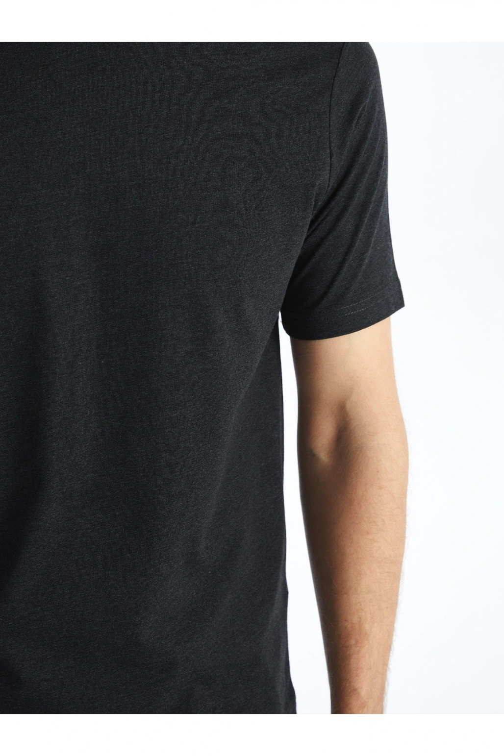 Bisiklet Yaka Kısa Kollu Penye Erkek Tişört