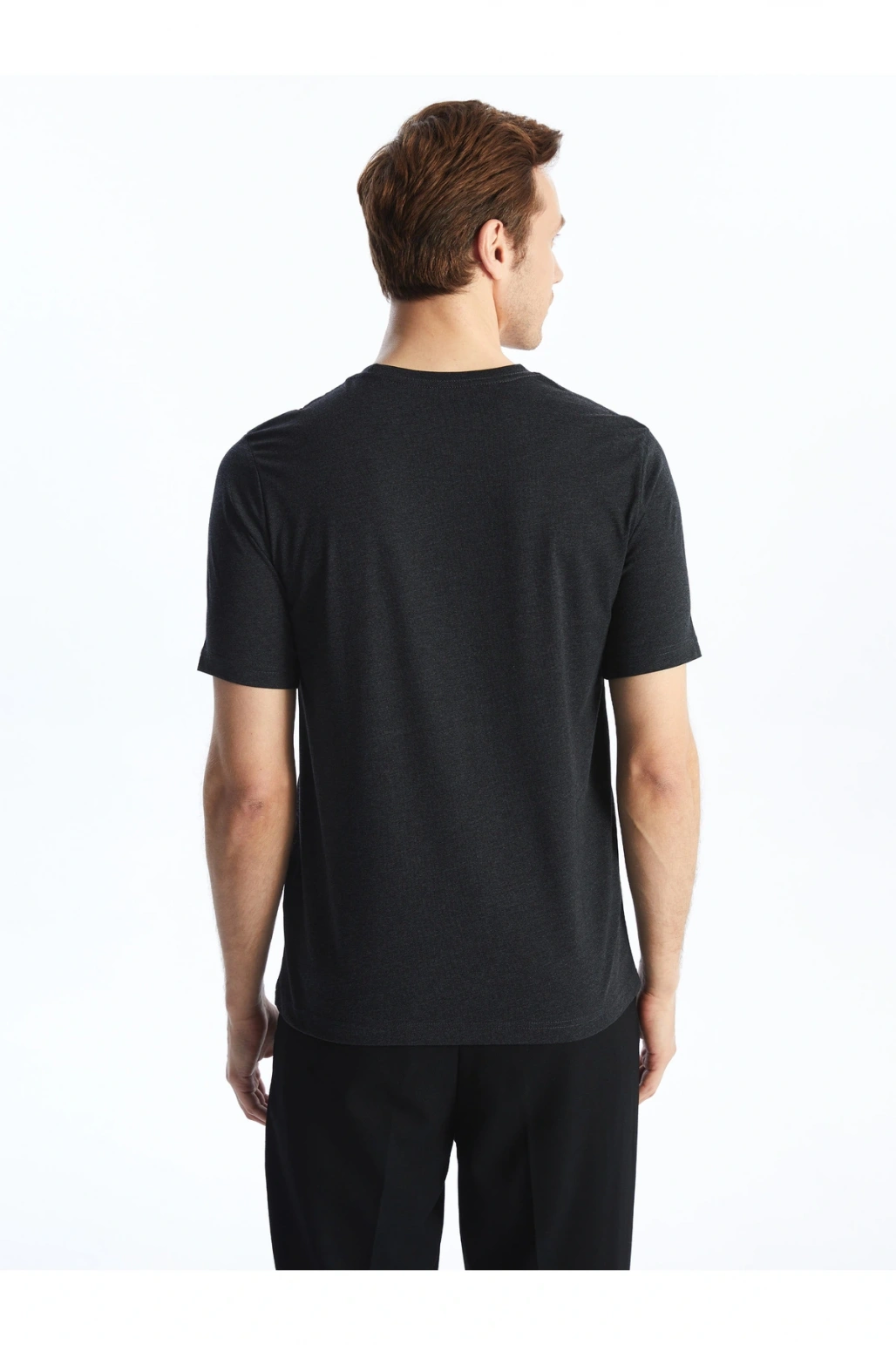 Bisiklet Yaka Kısa Kollu Penye Erkek Tişört