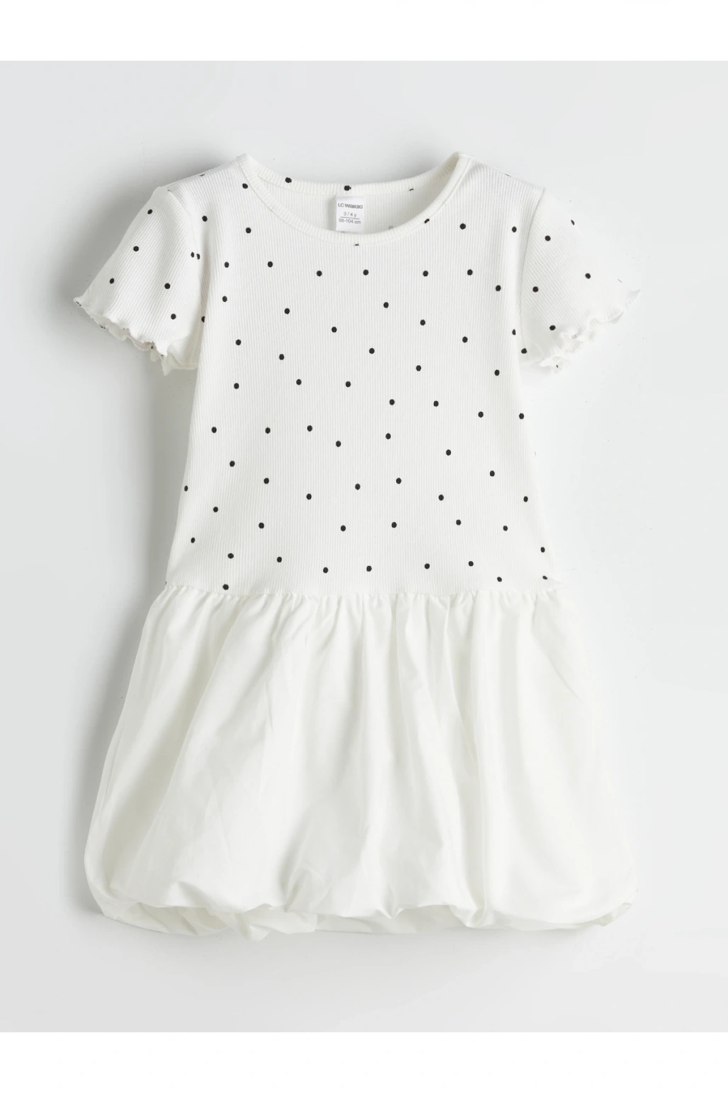 Bisiklet Yaka Kız Çocuk Kaşkorse Elbise