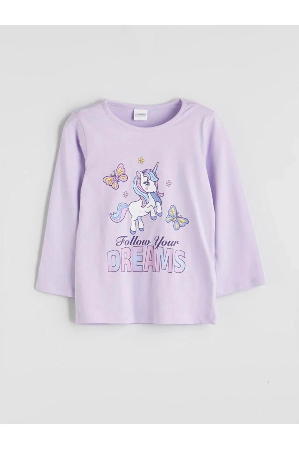 Bisiklet Yaka Kız Çocuk Pijama Takım 2li (W5)