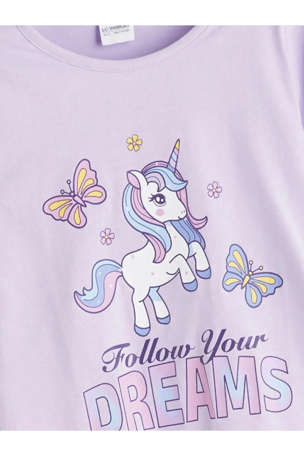 Bisiklet Yaka Kız Çocuk Pijama Takım 2li (W5)