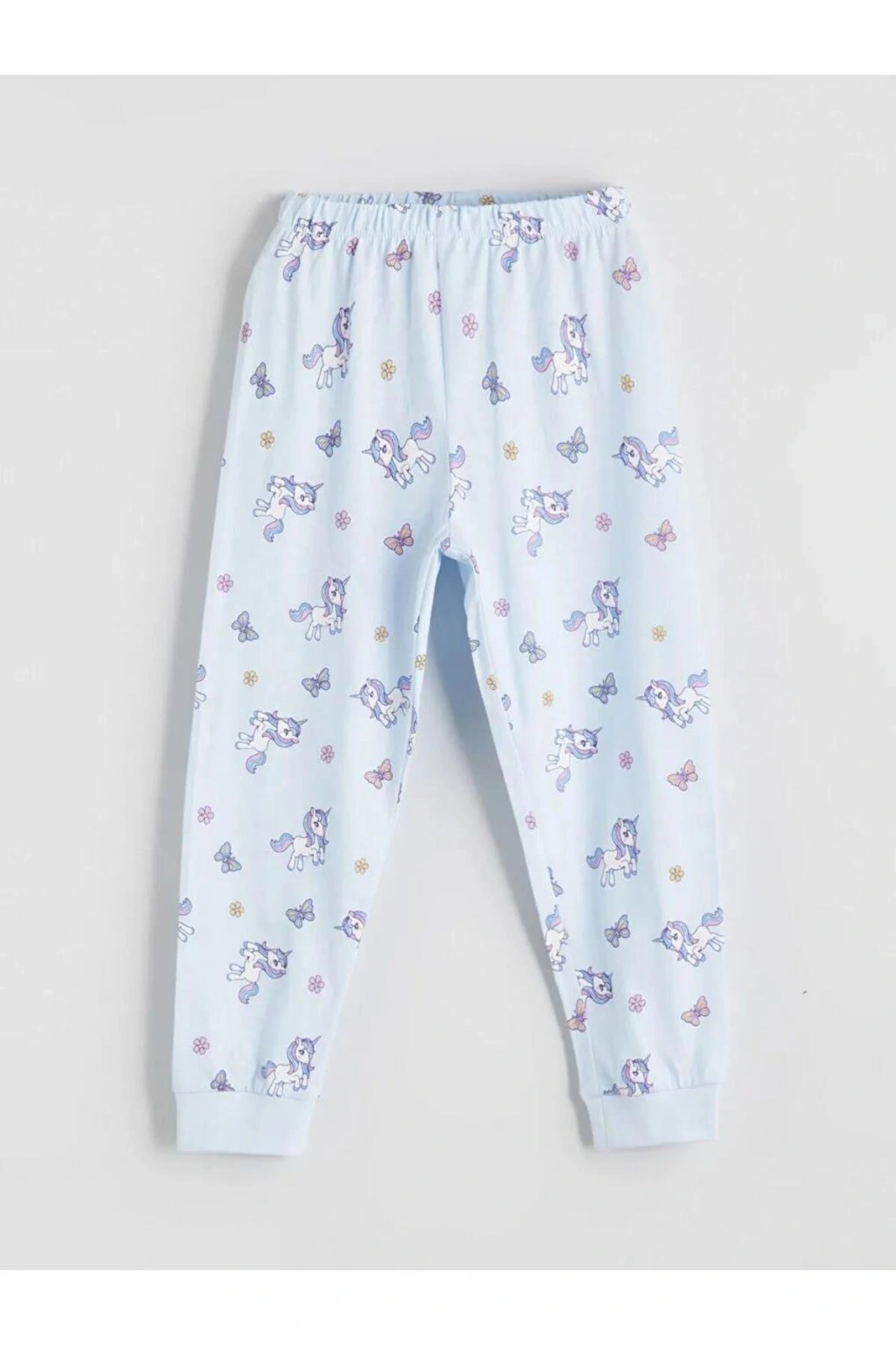 Bisiklet Yaka Kız Çocuk Pijama Takım 2li (W5)