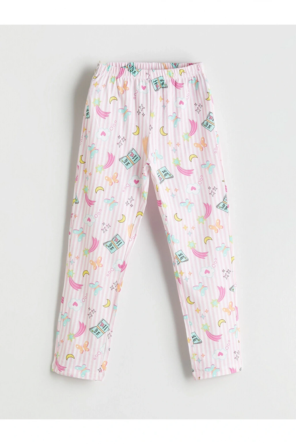 Bisiklet Yaka Kız Çocuk Pijama Takımı