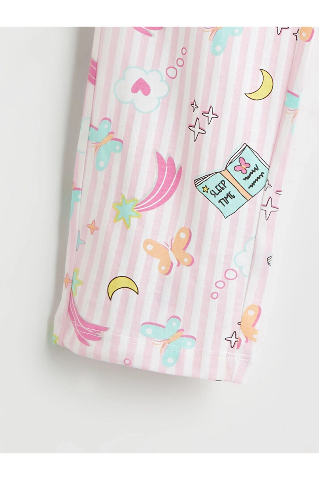 Bisiklet Yaka Kız Çocuk Pijama Takımı