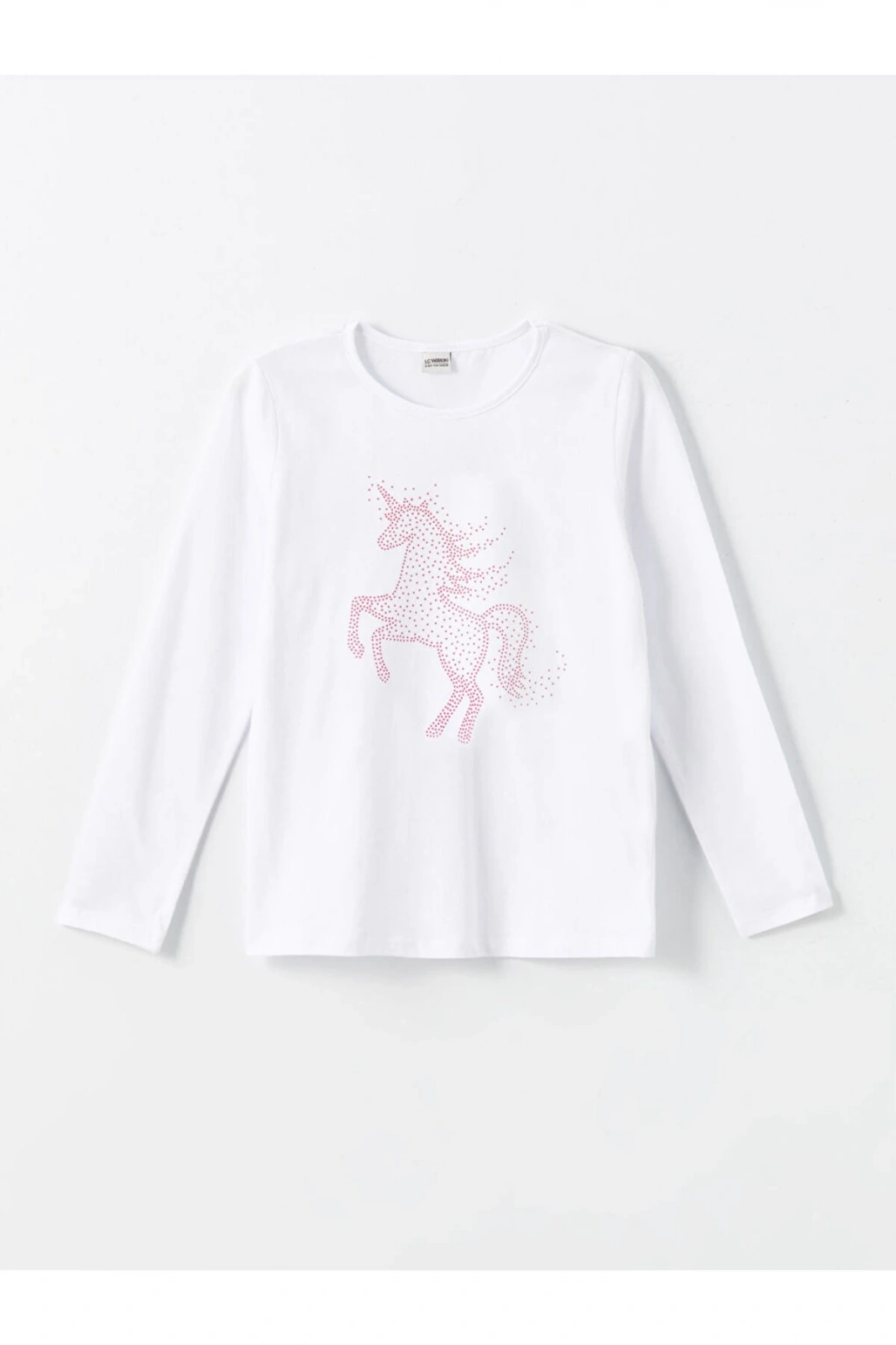 Bisiklet Yaka Kız Çocuk Tişört