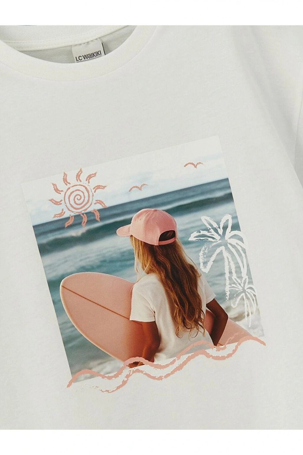 Bisiklet Yaka Kız Çocuk Tişört (S5)