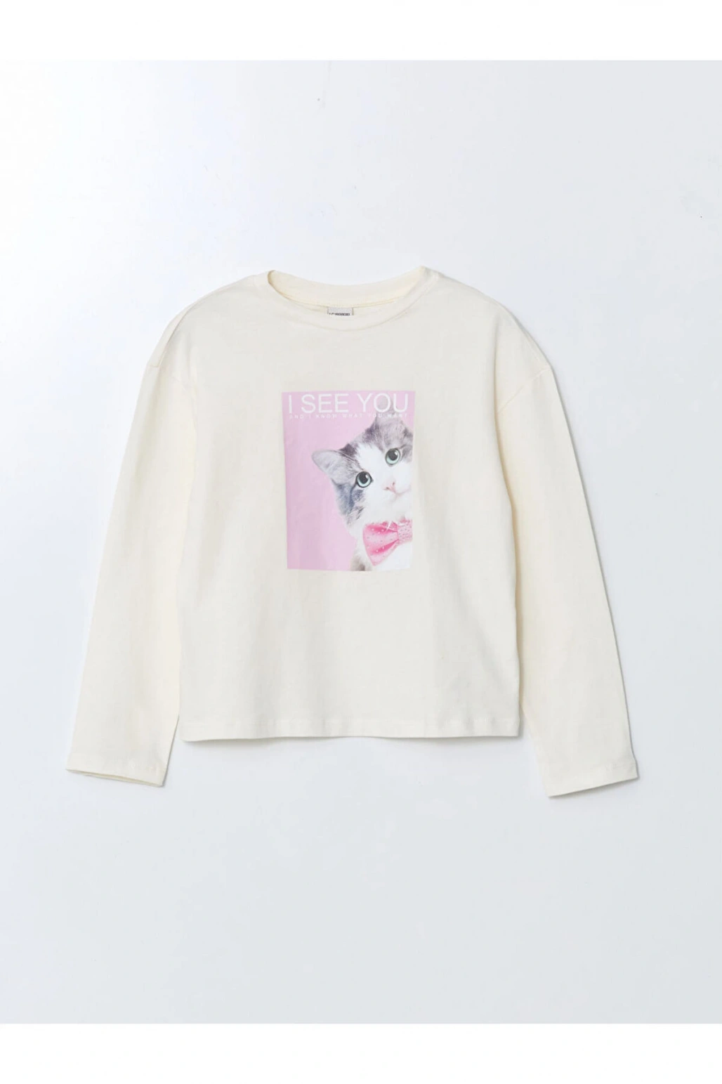 Bisiklet Yaka Kiz Cocuk Tisort - W4L236Z4