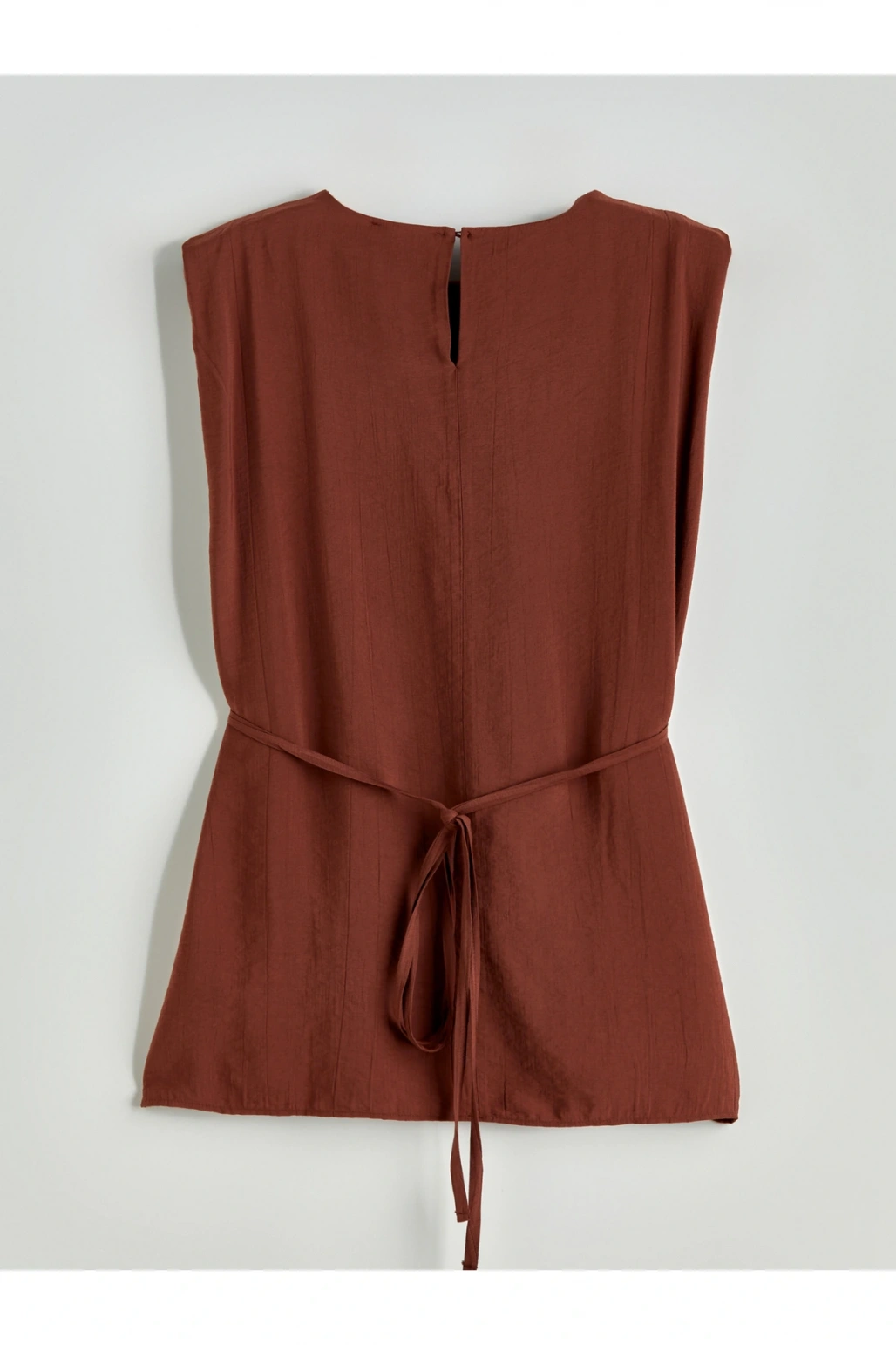 Bisiklet Yaka Kuşaklı Bluz