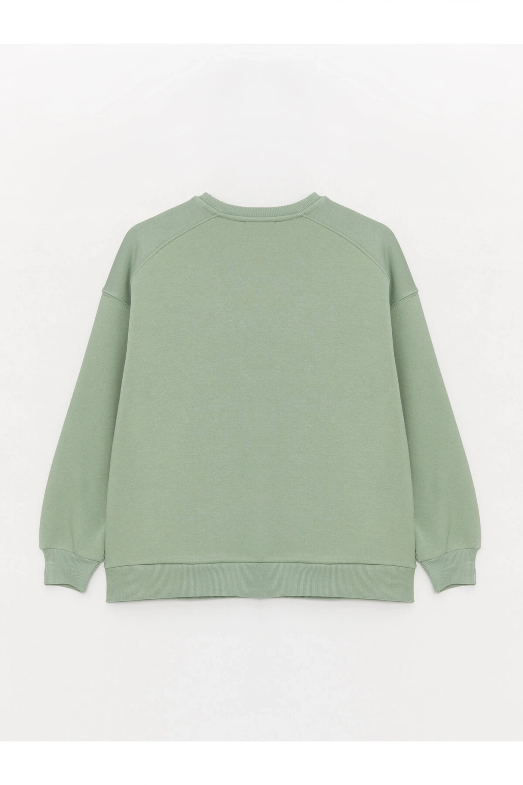 Bisiklet Yaka Nakışlı Uzun Kollu Oversize Kadın Sweatshirt