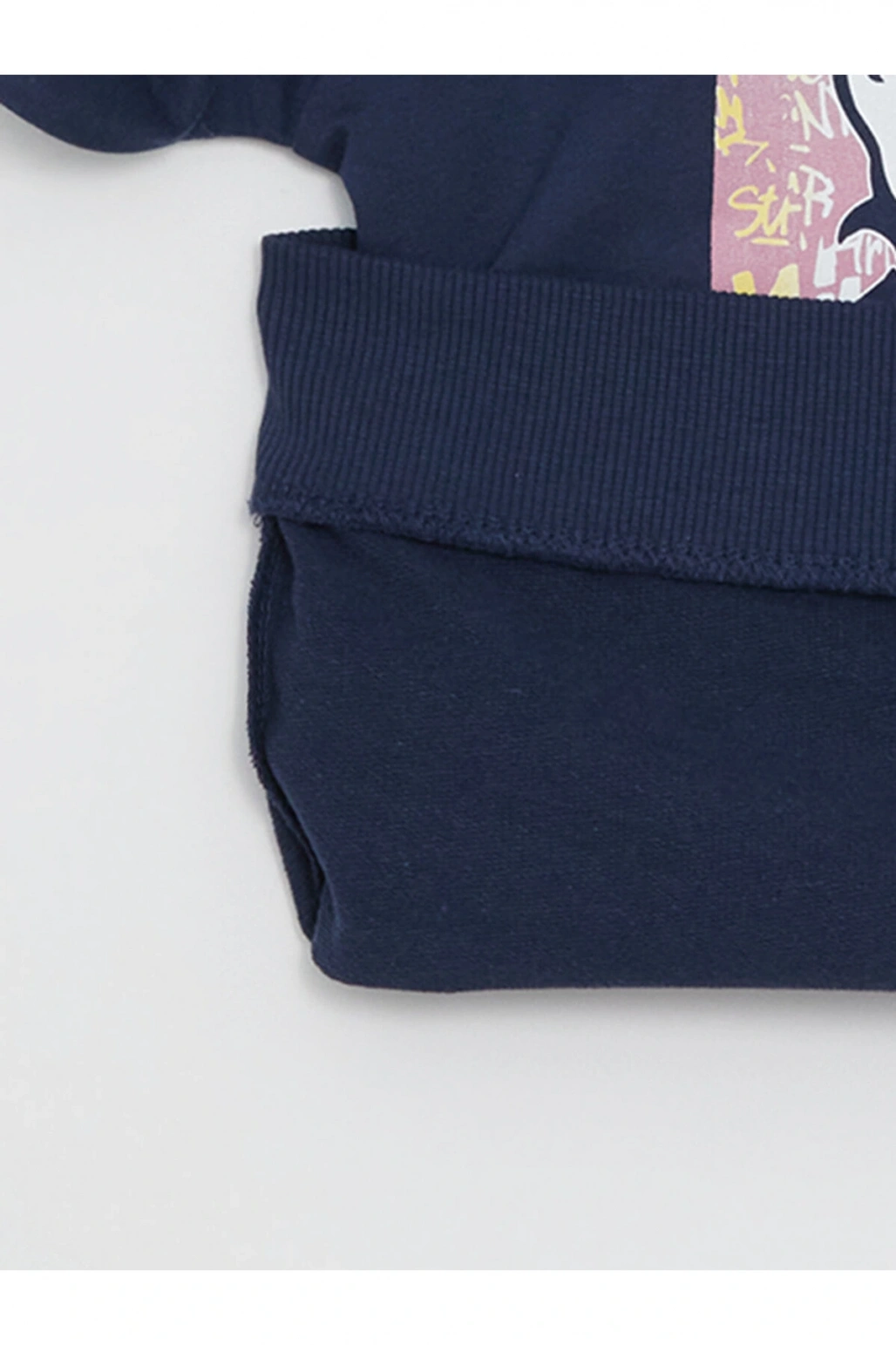 Bisiklet Yaka Nostaljik Maymun Baskılı Uzun Kollu Erkek Çocuk Sweatshirt