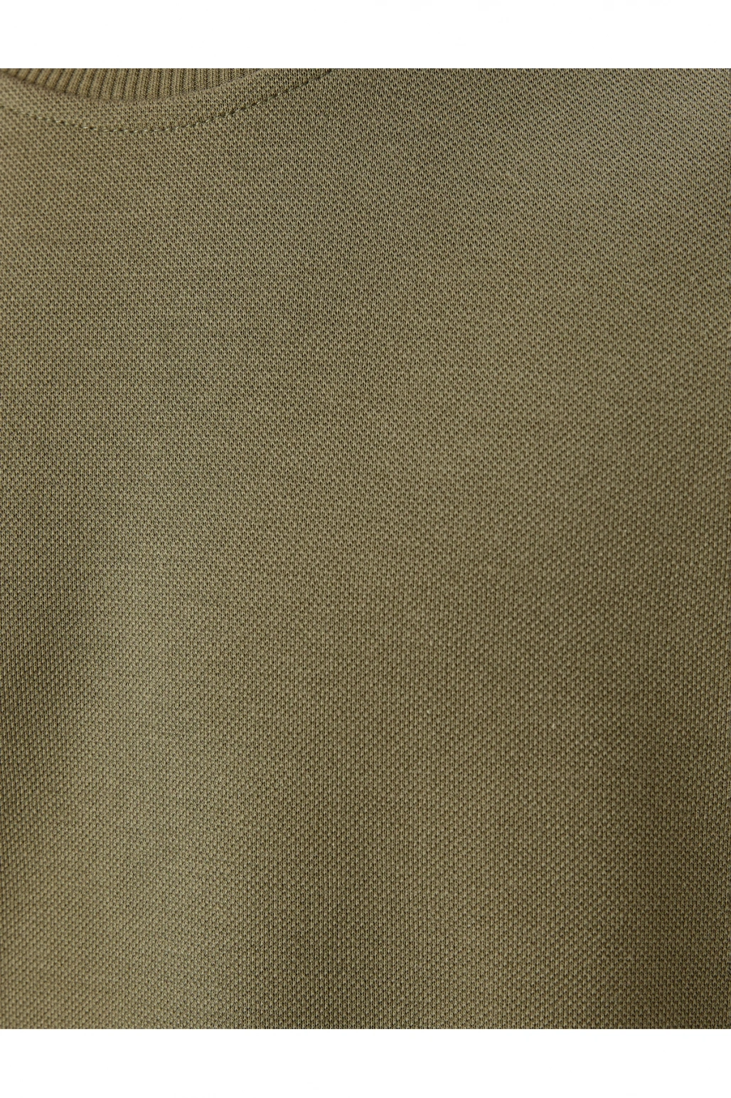 Bisiklet Yaka Pamuklu Pike Tok Kumaş Kısa Kollu Oversize Tişört