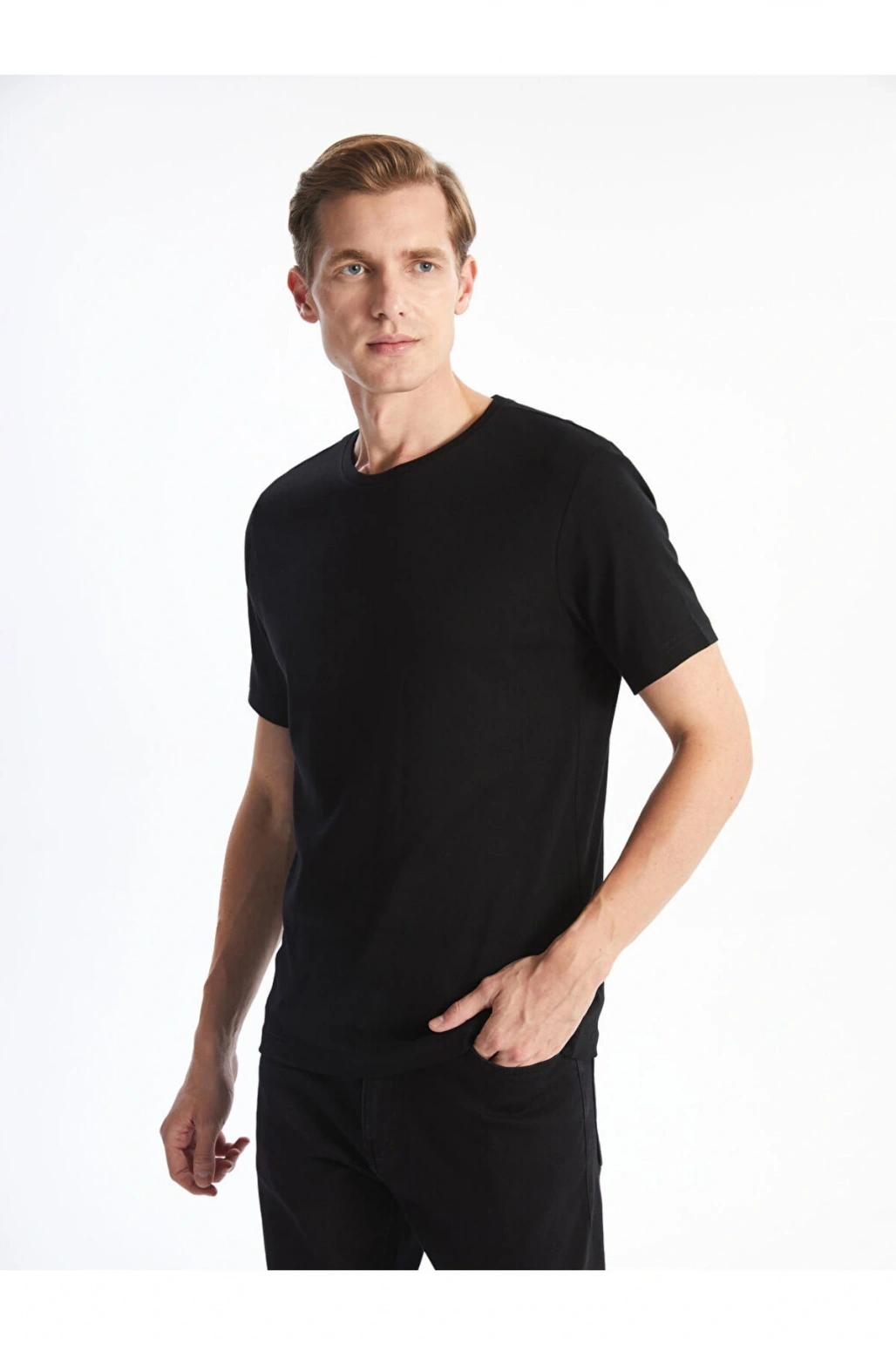 Bisiklet Yaka Penye Erkek Tişört (S5)