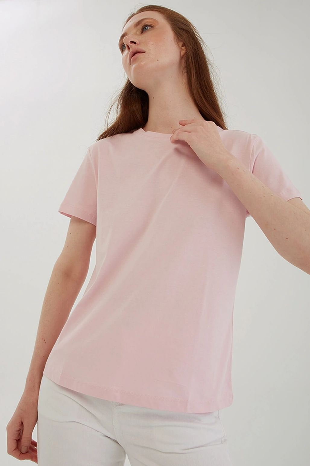 Bisiklet Yaka T-shirt Pembe