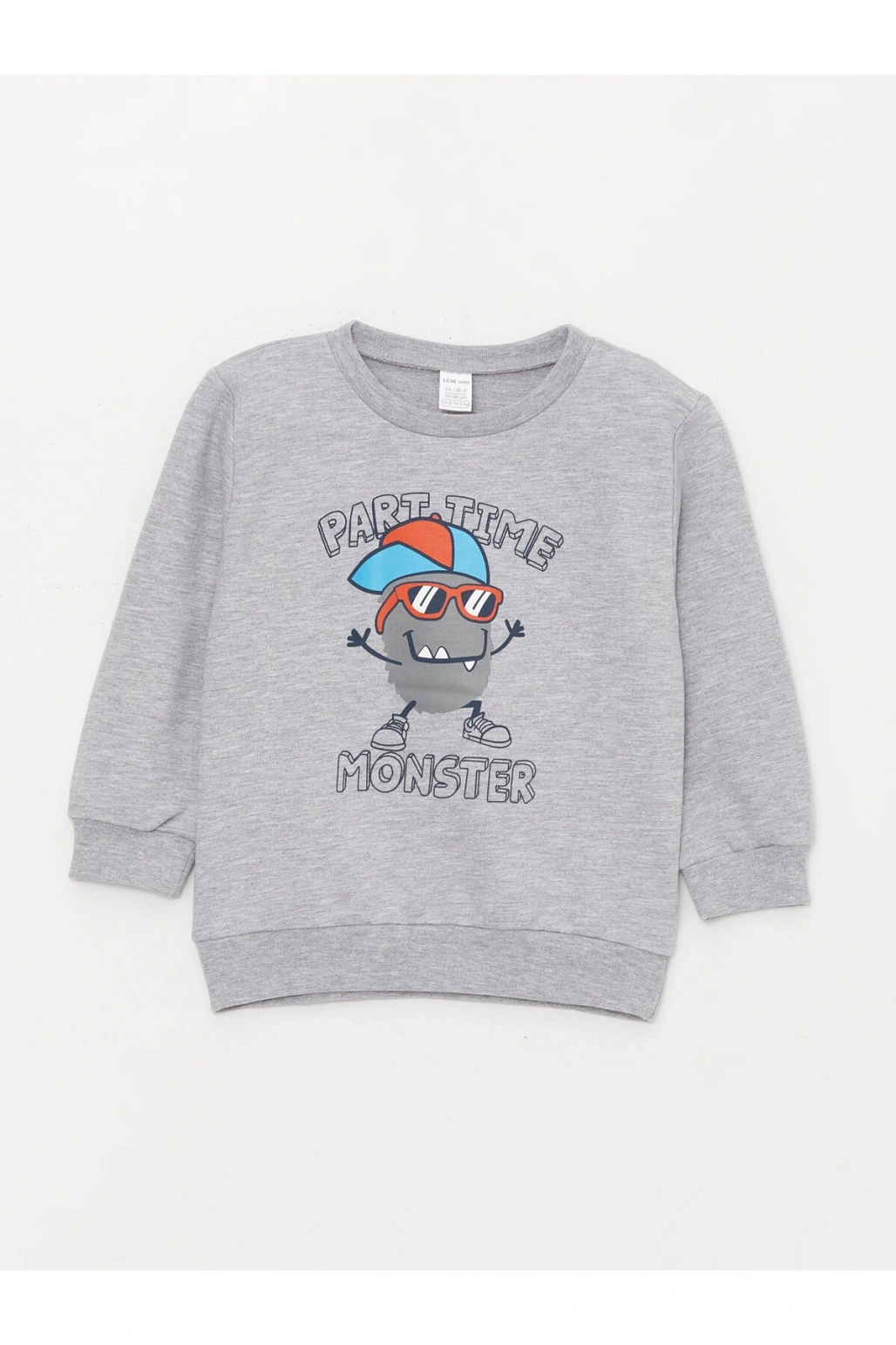 Bisiklet Yaka Uzun Kollu Erkek Bebek Sweatshirt ve Pantolon 2li Takım