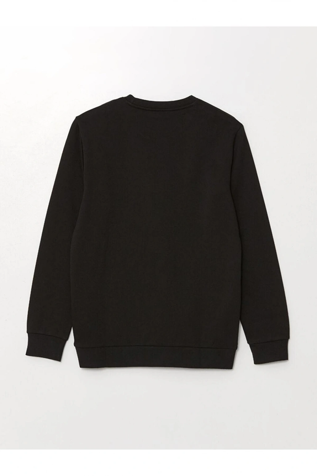 Bisiklet Yaka Uzun Kollu Erkek Kalın Sweatshirt (W4)