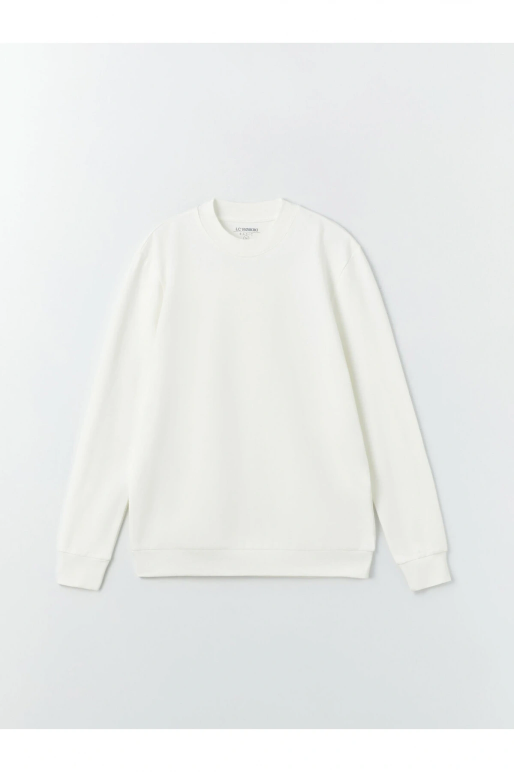 Bisiklet Yaka Uzun Kollu Erkek Sweatshirt