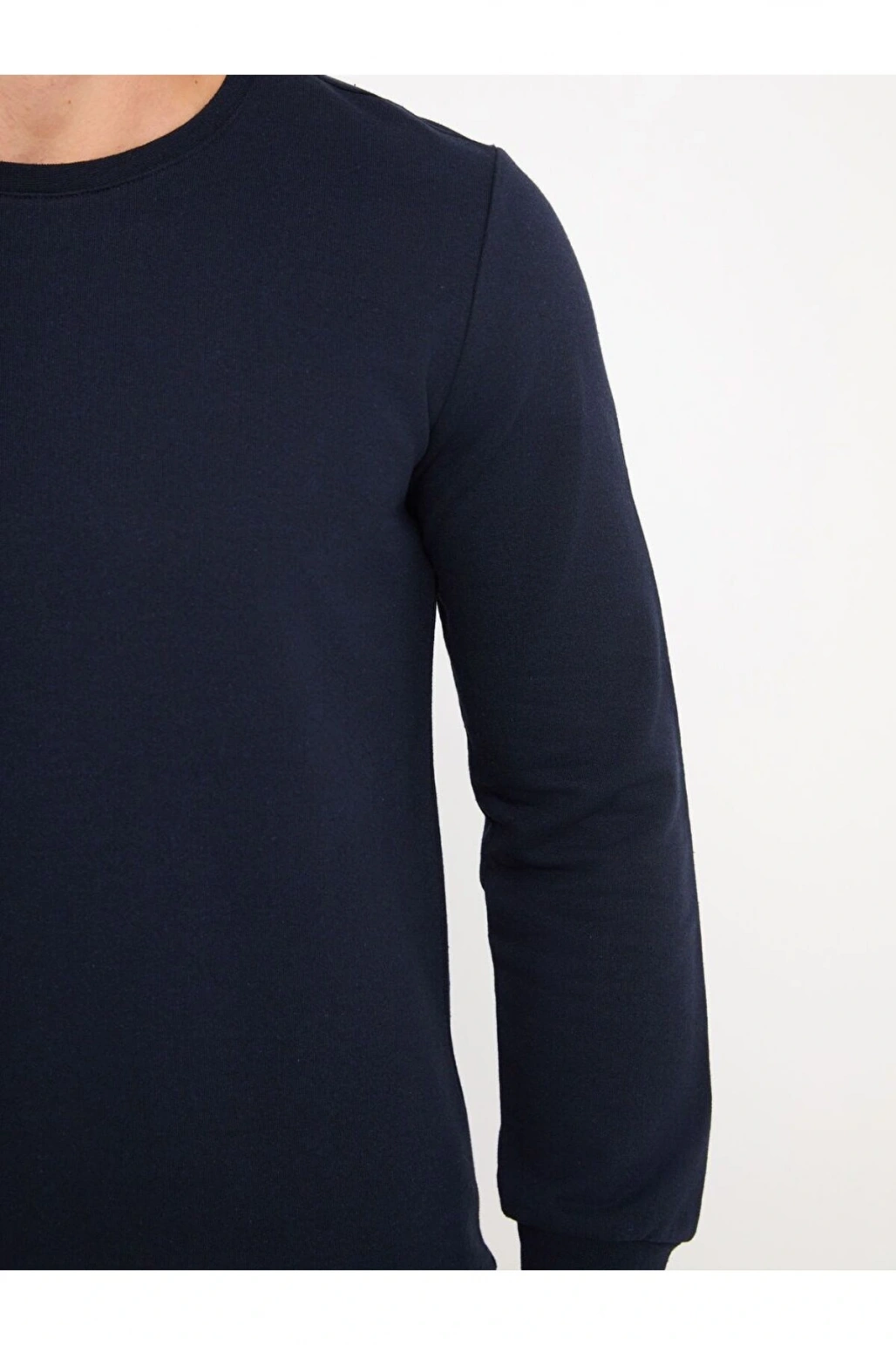 Bisiklet Yaka Uzun Kollu Erkek Sweatshirt