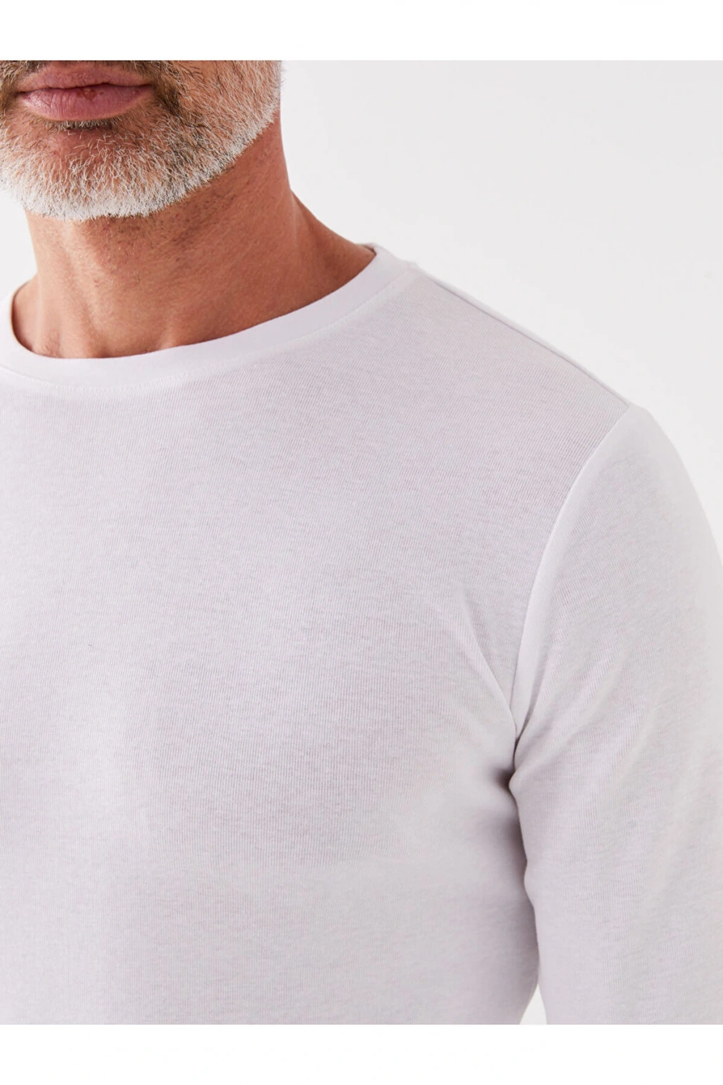 Bisiklet Yaka Uzun Kollu Erkek Sweatshirt - W31628Z8