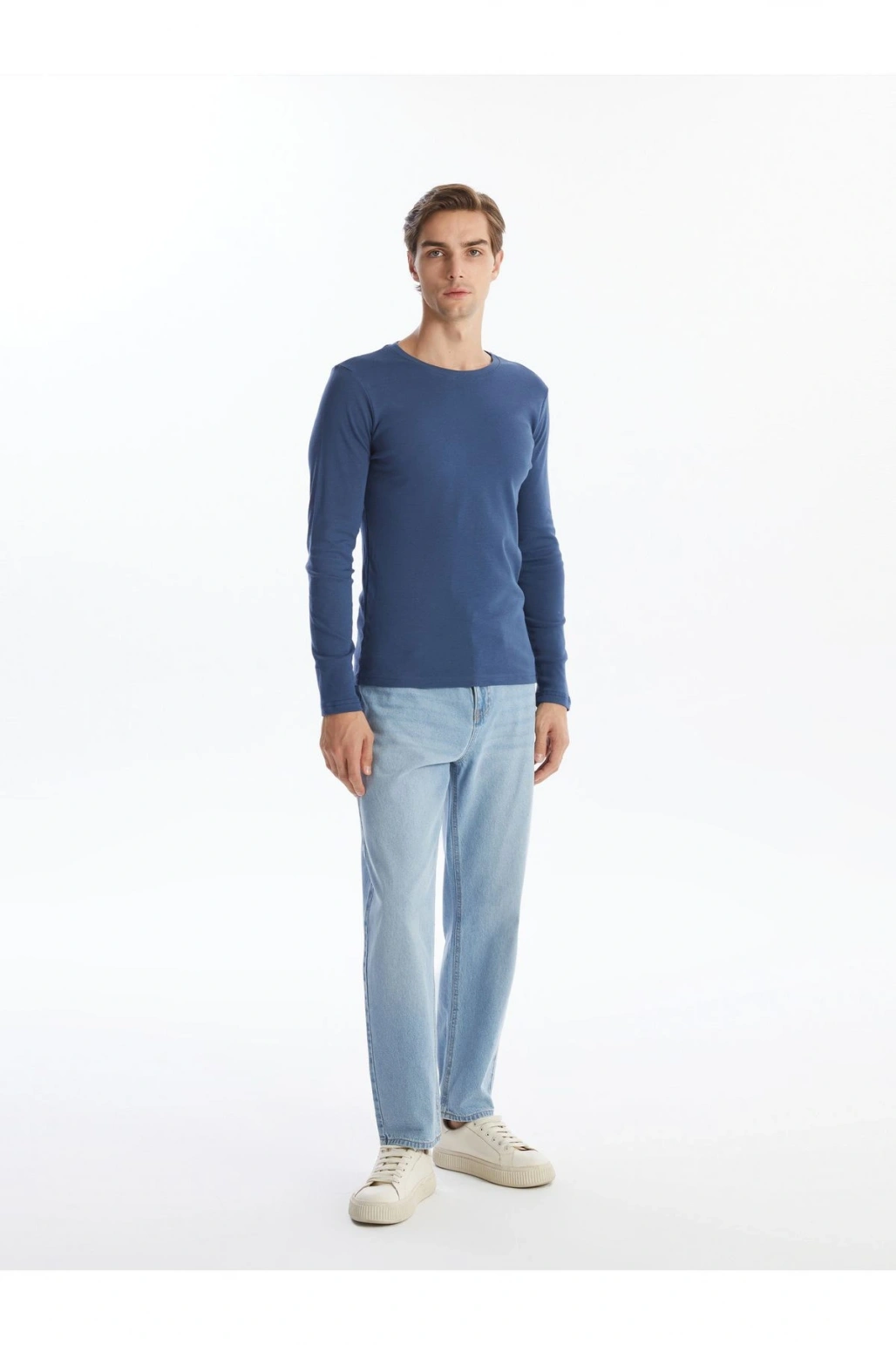 Bisiklet Yaka Uzun Kollu Erkek Tişört