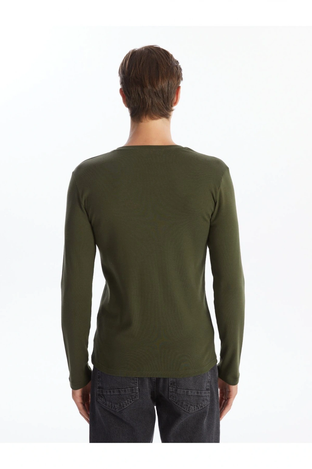 Bisiklet Yaka Uzun Kollu Erkek Tişört