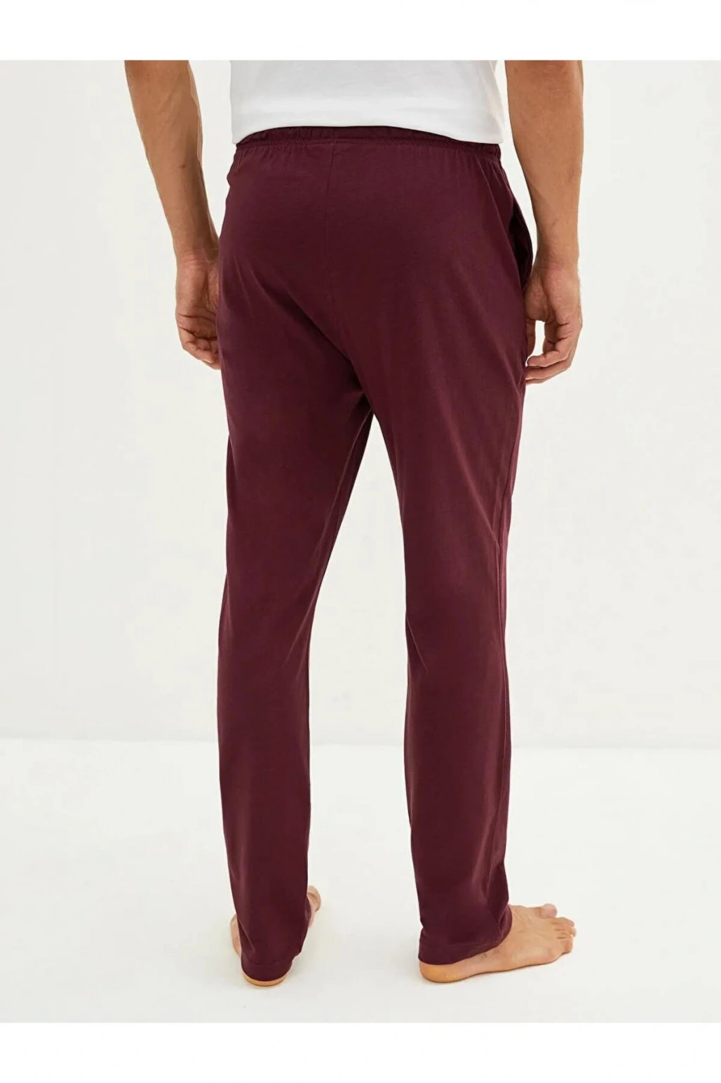 Bordo Standart Kalıp Erkek Pijama Alt