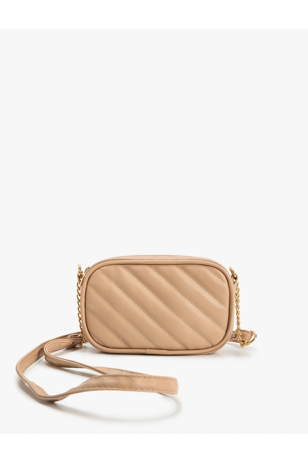 Çapraz Çanta Suni Deri Zincirli Kapitoneli Fermuarlı Askılı