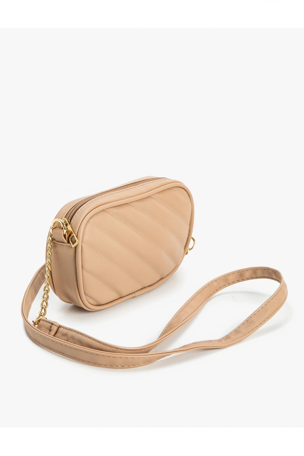 Çapraz Çanta Suni Deri Zincirli Kapitoneli Fermuarlı Askılı