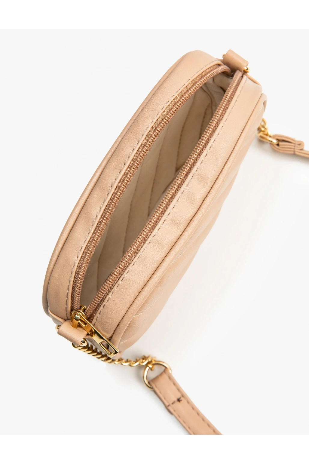 Çapraz Çanta Suni Deri Zincirli Kapitoneli Fermuarlı Askılı