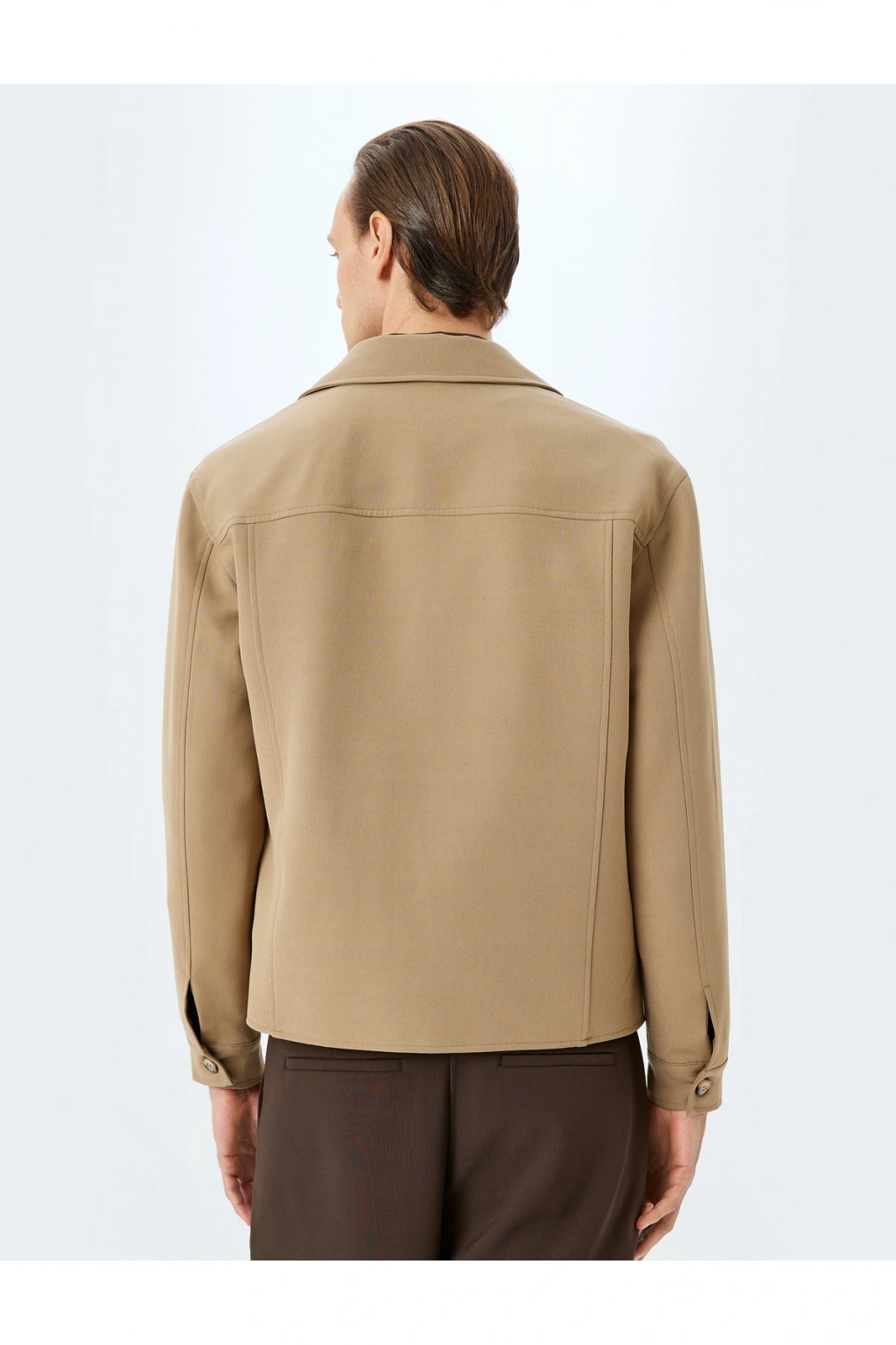 Cep Detaylı Bej Erkek Ceket 5skt30005hw