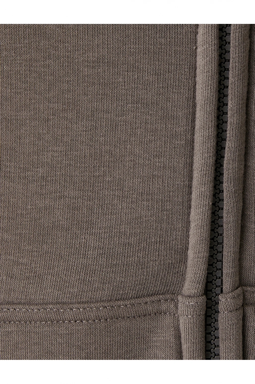 Cep Detaylı Şardonlu Fermuarlı Pamuklu Basic Kapşonlu Sweatshirt