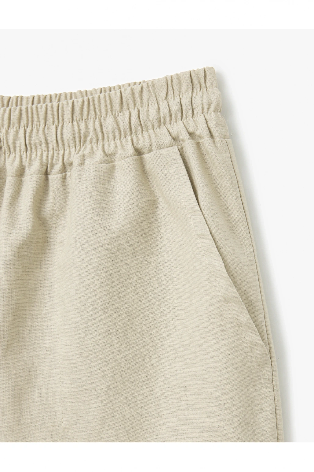 Cepli Beli Bağcıklı Bej Kadın Pantolon 5SAK40277PW