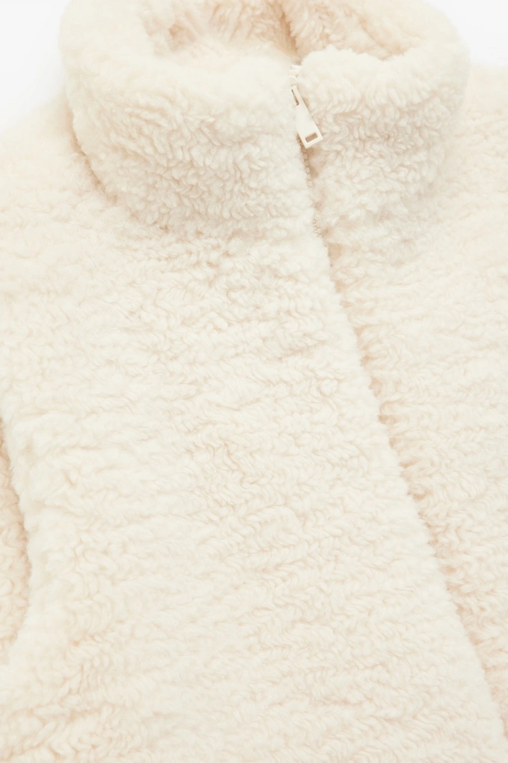 Cepli Dik Yaka Kolsuz Fermuarlı Crop Peluş Yelek