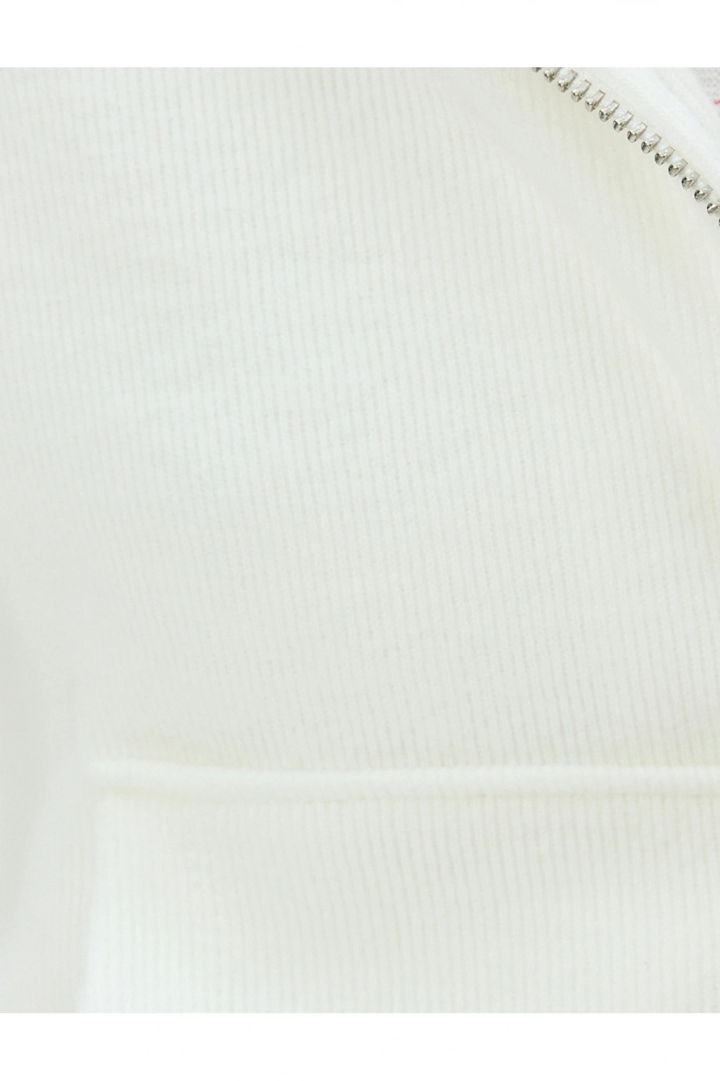 Cepli Uzun Kollu Crop Kapüşonlu Fermuarlı Sweatshirt